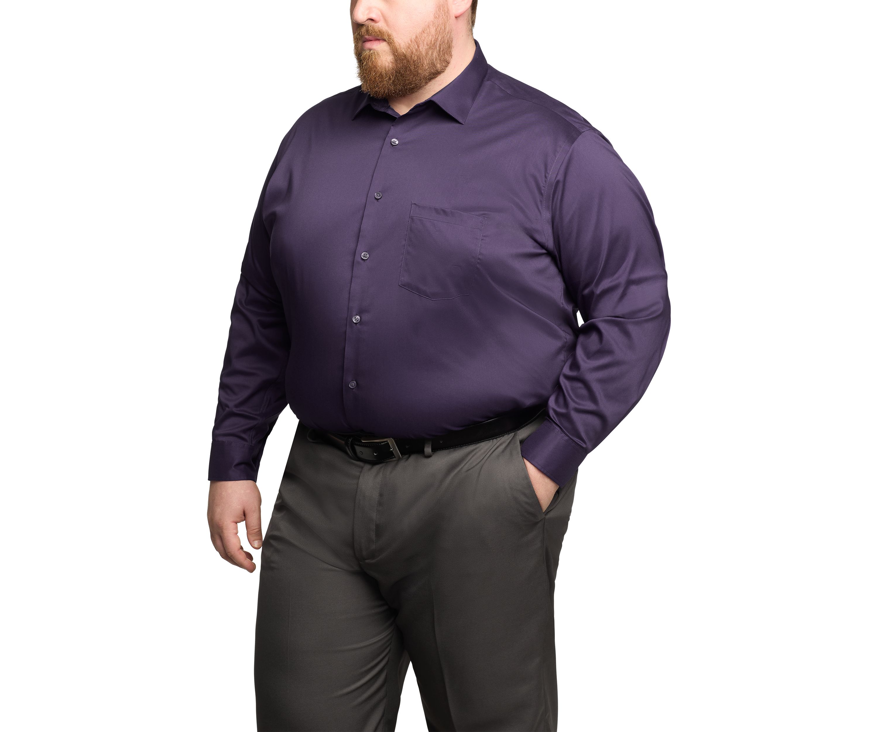 Big & Tall Ultra Wrinkle Free Stretch Collar Shirt