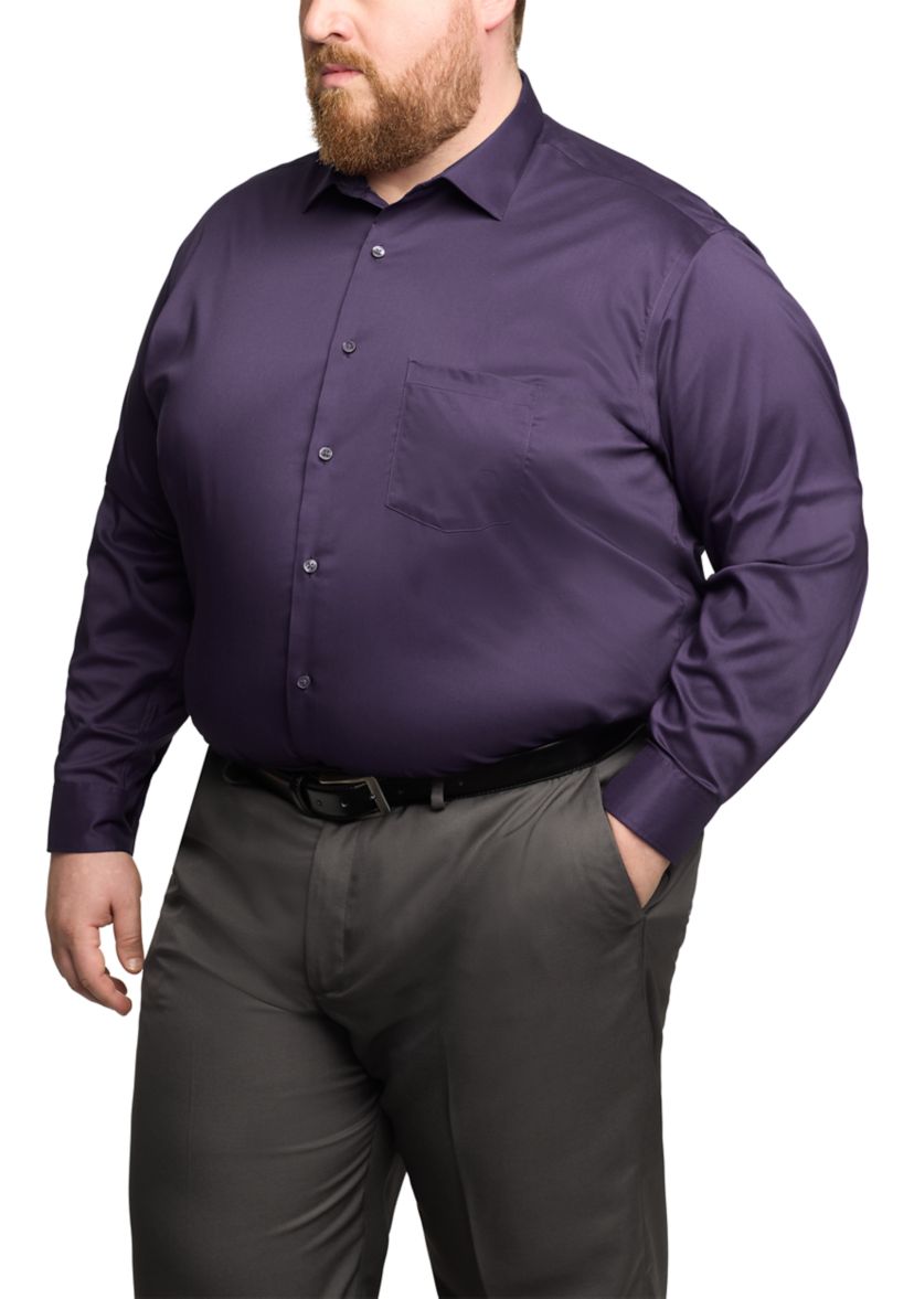 Big & Tall Ultra Wrinkle Free Stretch Collar Shirt