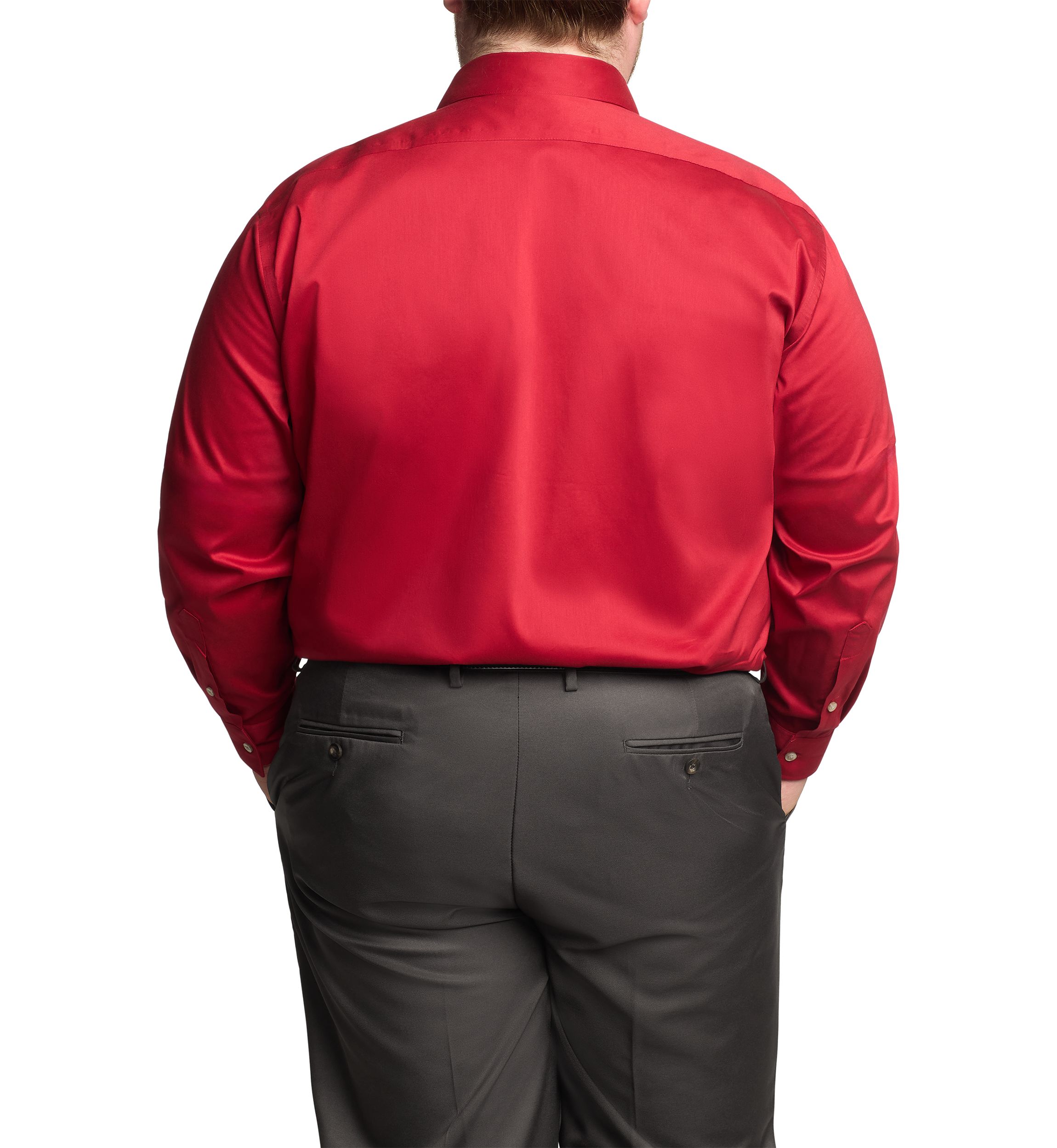 red dress shirt men big and tall KingSize Big & Tall Wrinkle-Free Short-Sleeve Dress Shirt