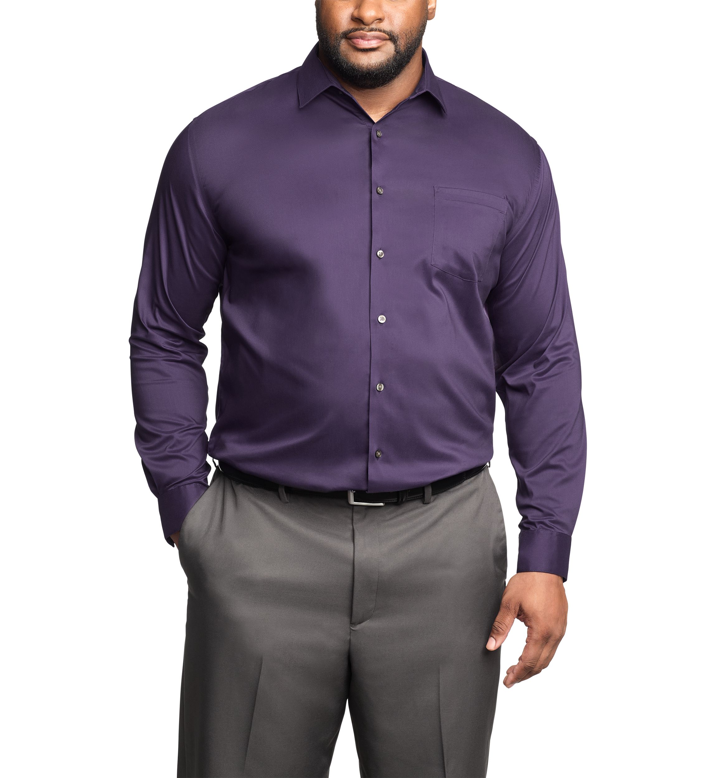 Big & Tall Ultra Wrinkle Free Stretch Collar Shirt