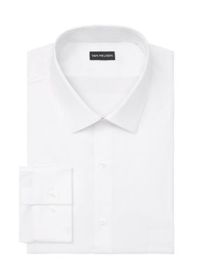 Van Heusen Men's Big & Tall Satin Straight Fit Shirt, White, 20 34/35