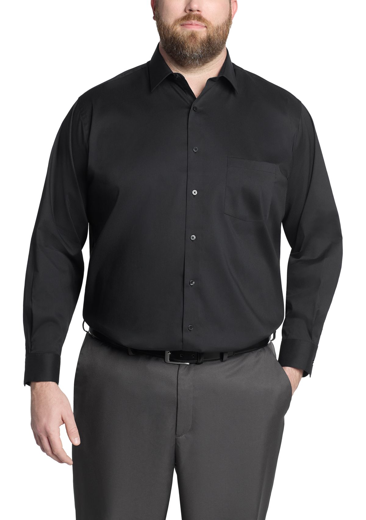 Big & Tall Satin Straight Fit Shirt