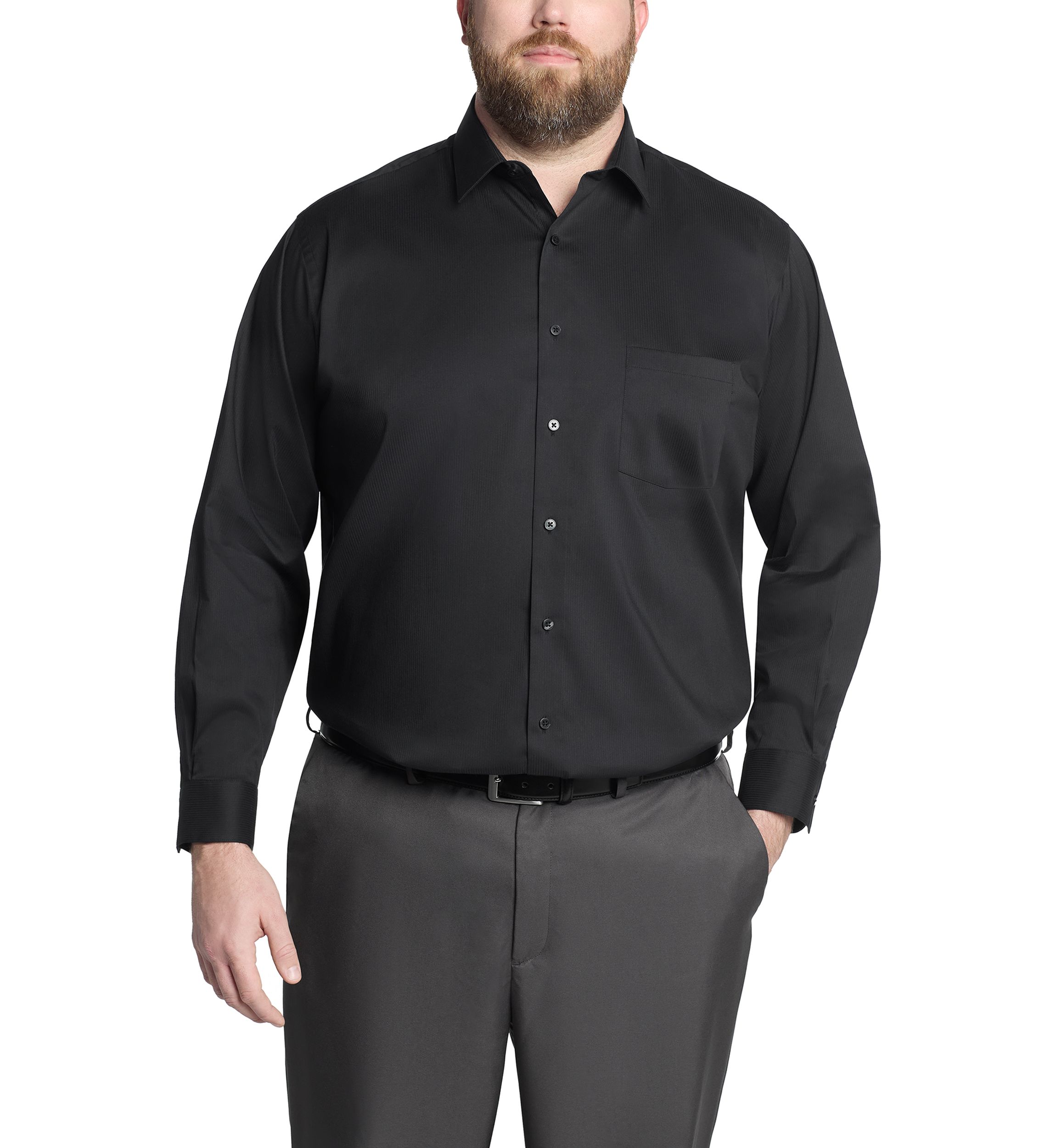 Big & Tall Satin Straight Fit Shirt