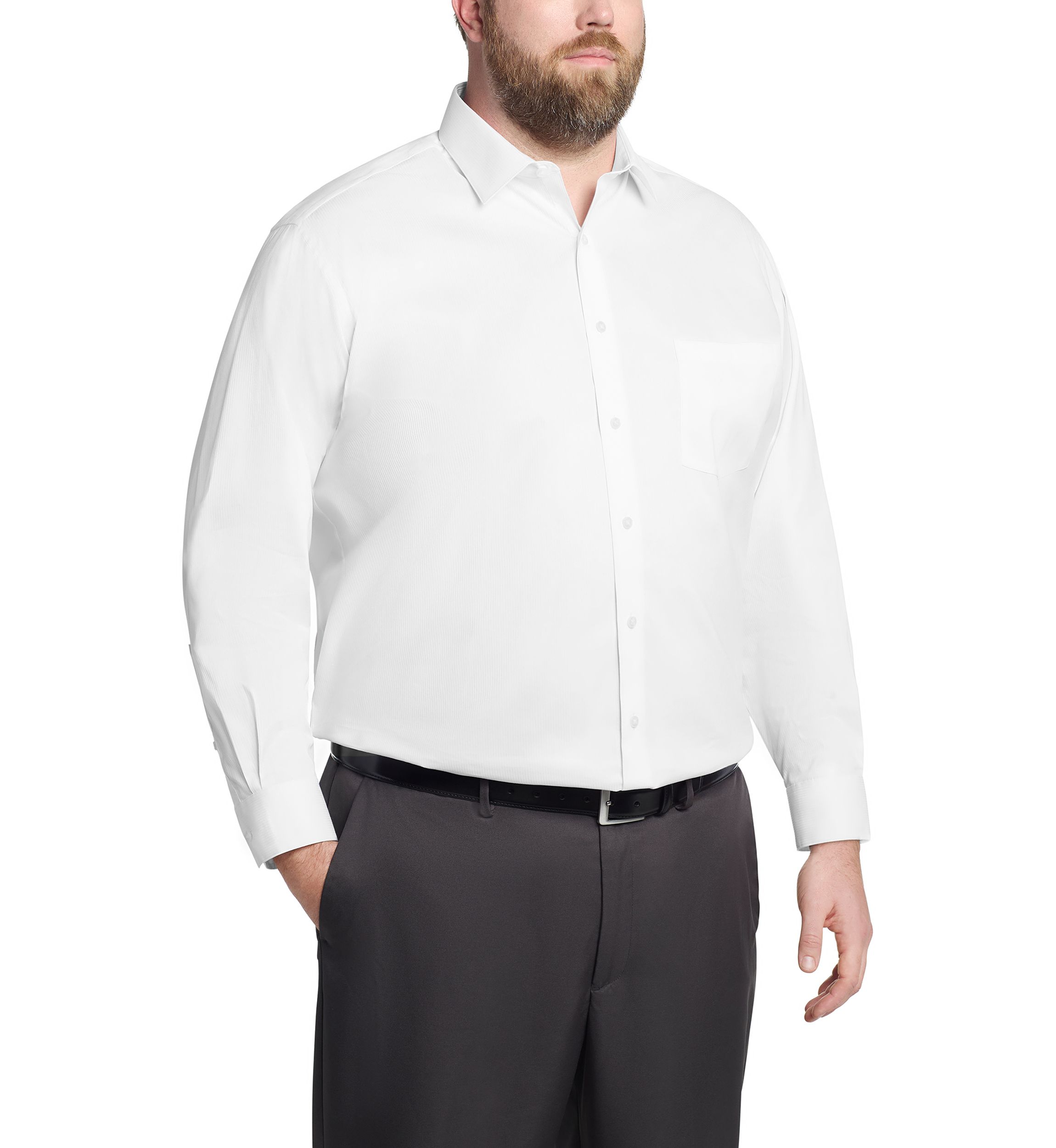 belk big and tall dress shirts Van Heusen Men's Big & Tall Ultra Wrinkle Free Dress Shirt, Sand, 18 37/38, Cotton