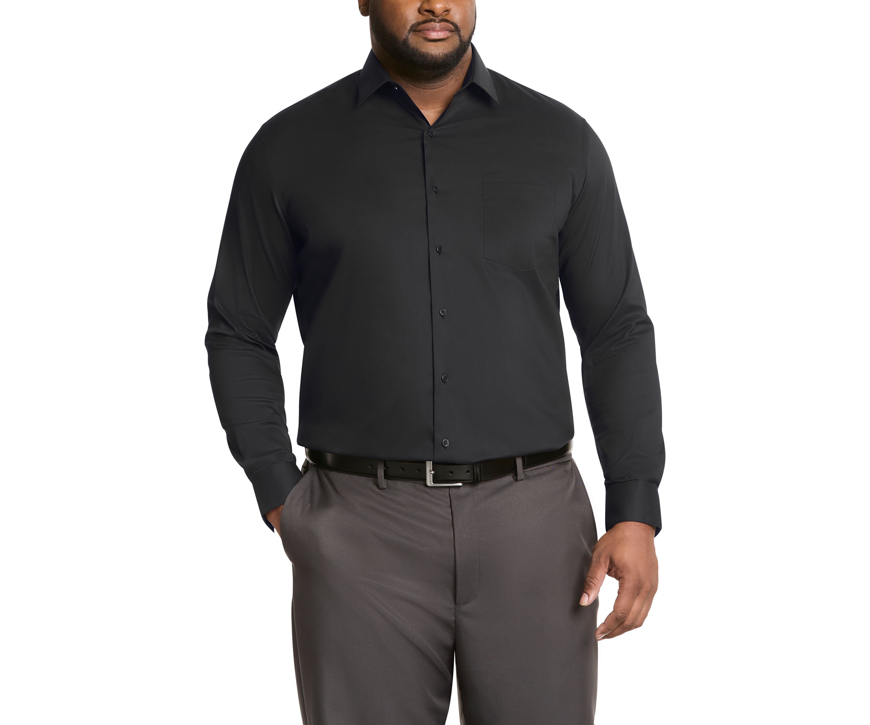 Big & Tall Solid Cotton Dress Shirt 
