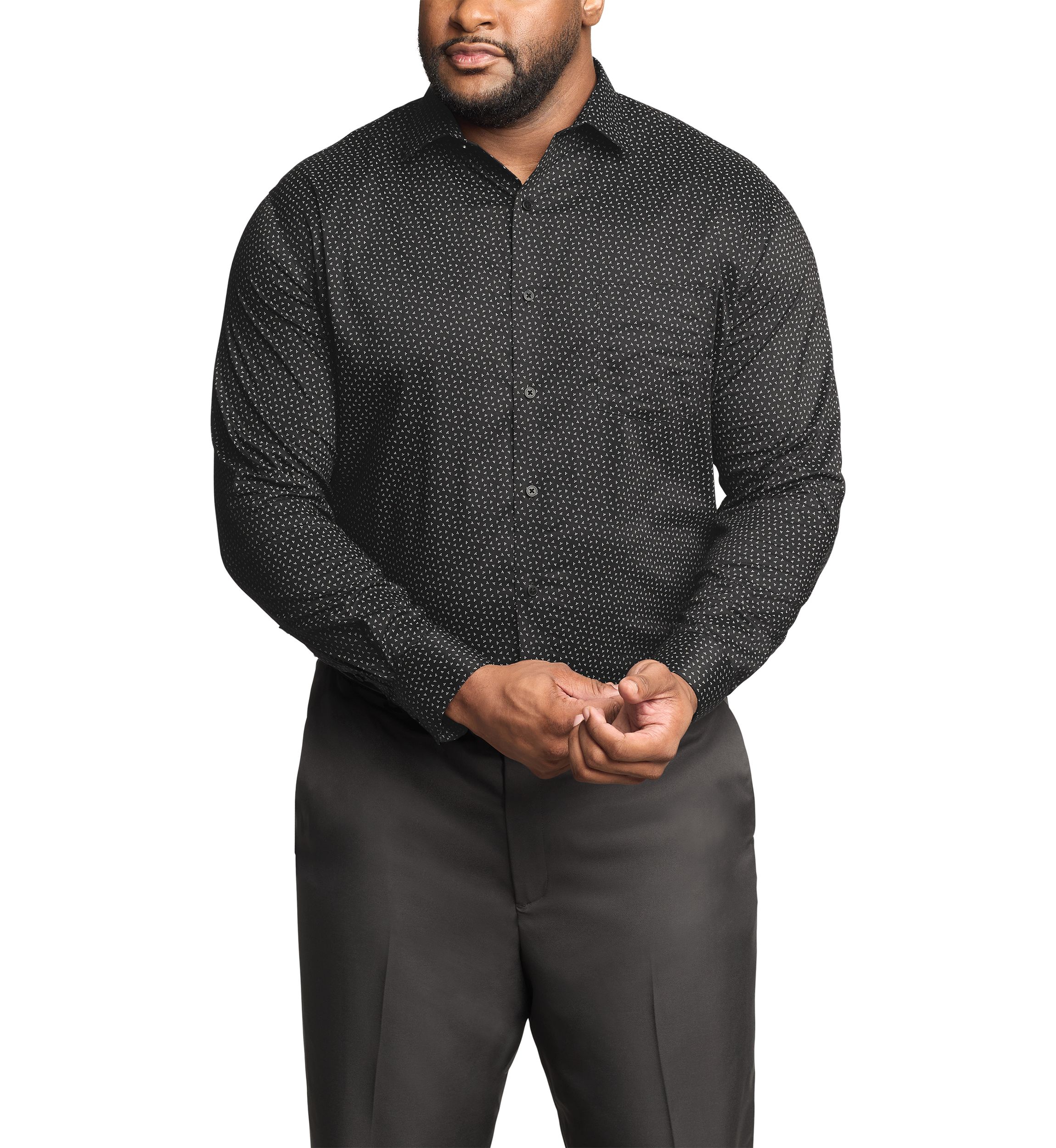 Mens Tall Printed Dress Shirt 
