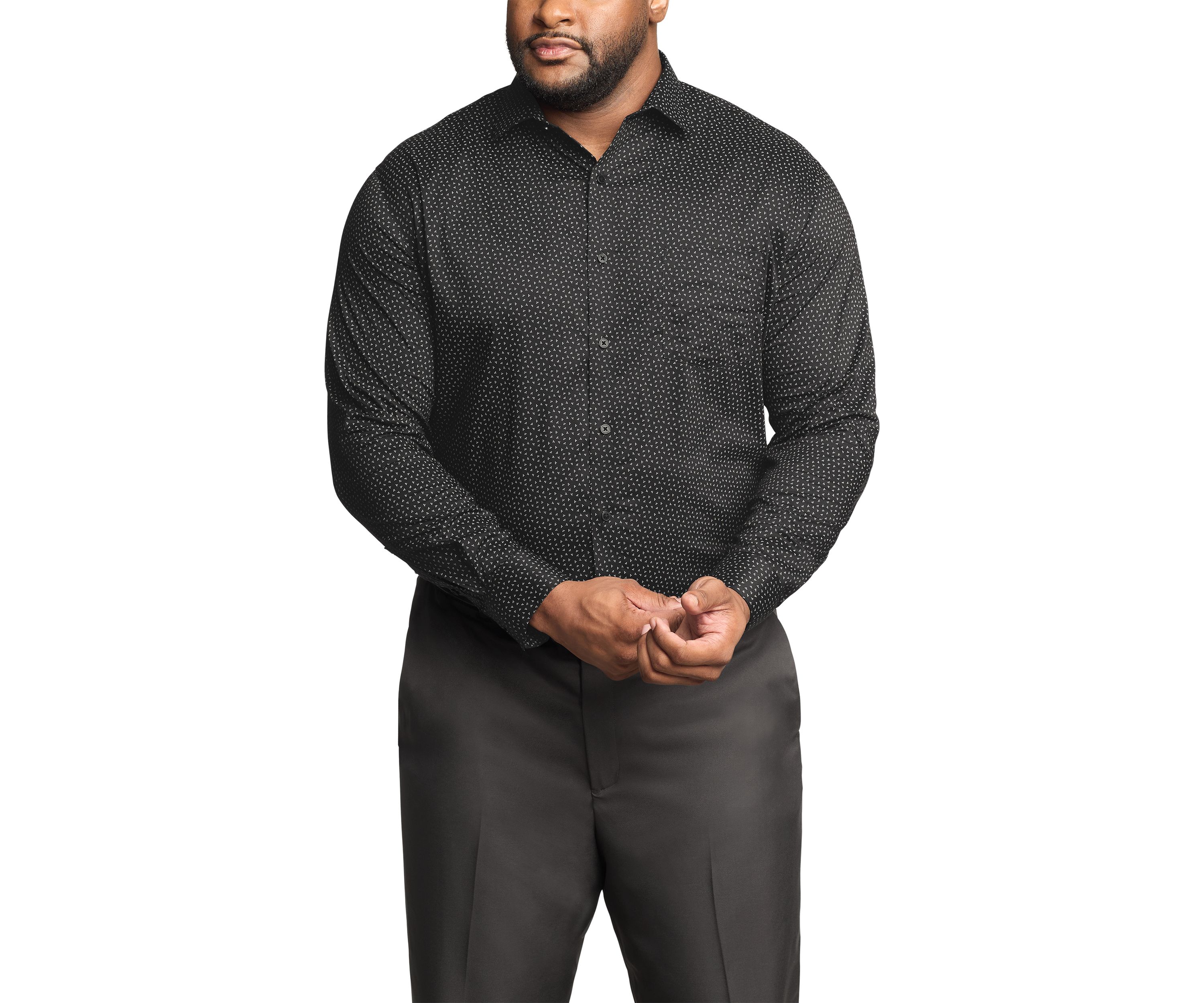 Mens Tall Printed Dress Shirt 