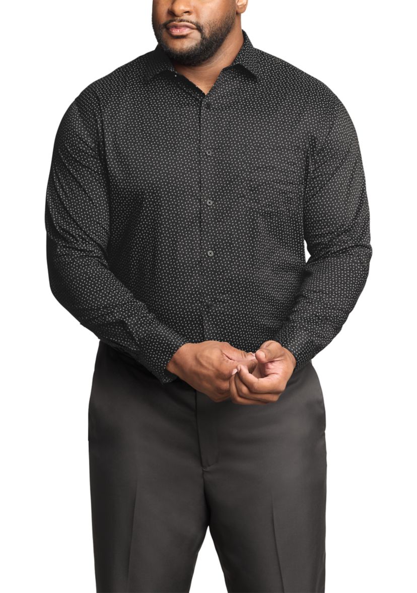 Mens Tall Printed Dress Shirt 