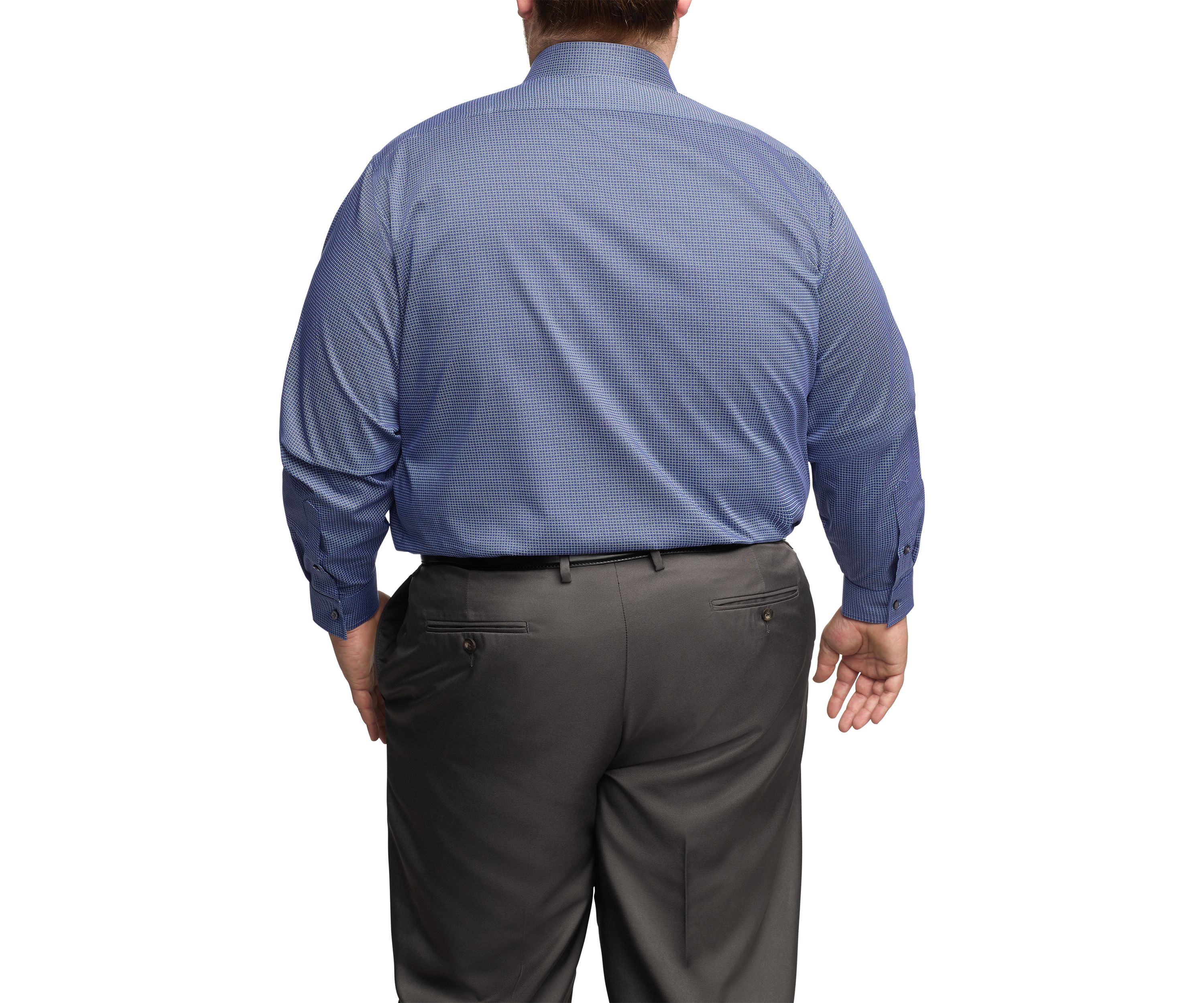 Mens Big Ultra Wrinkle Free Stretch Collar Shirt