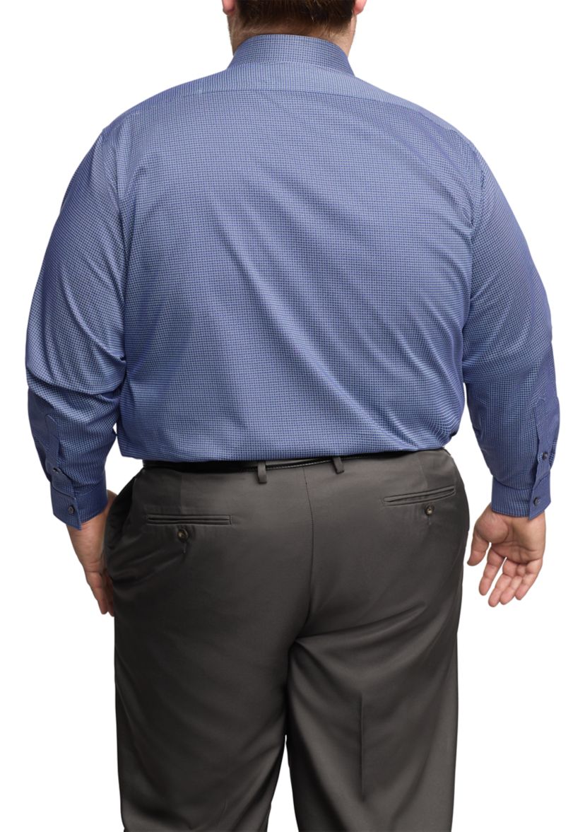 Mens Big Ultra Wrinkle Free Stretch Collar Shirt