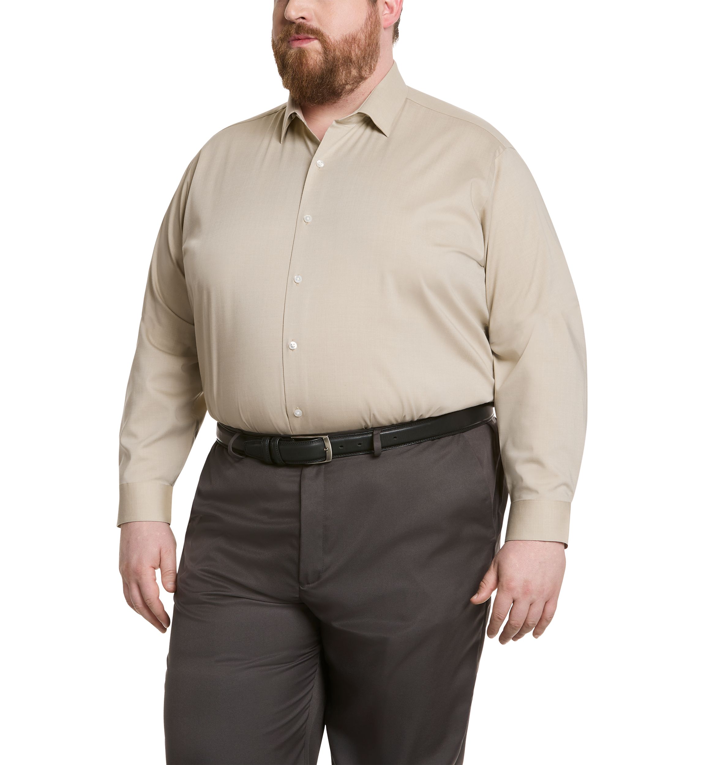 Mens Big Comfort Performance Dress Shirt 