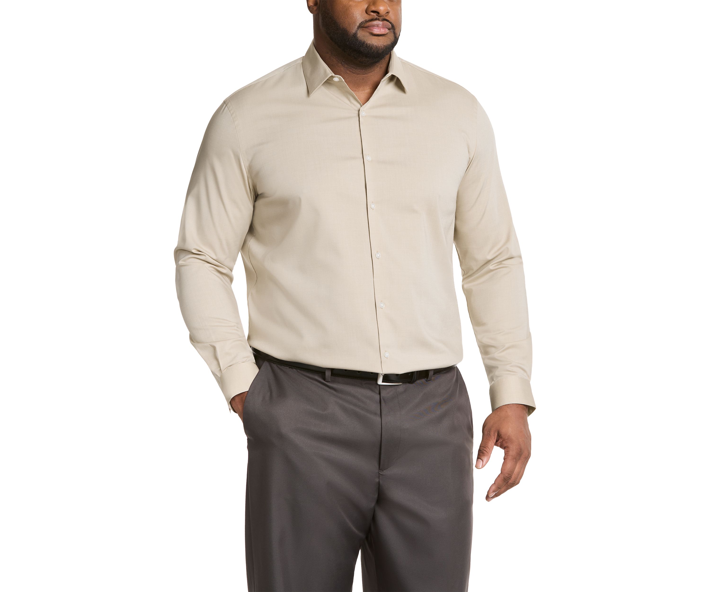 Mens Tall Comfort Performance Dress Shirt