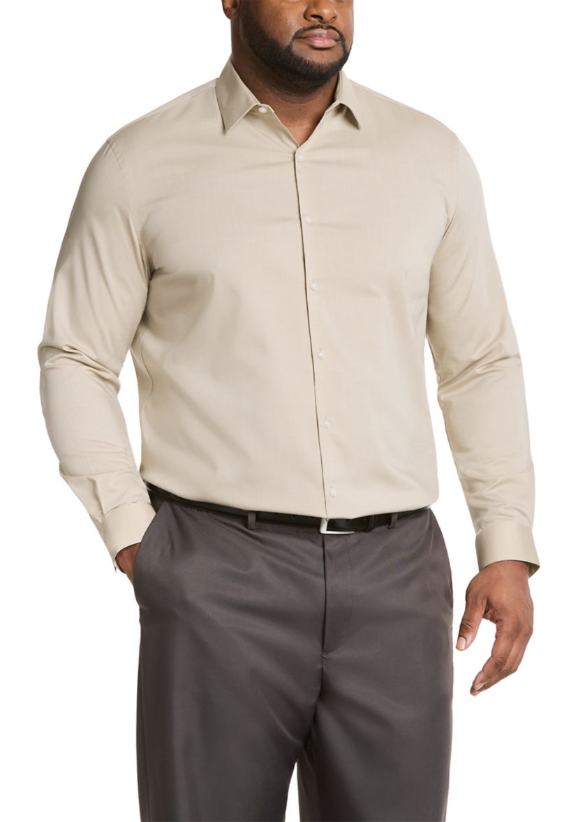 Mens Tall Comfort Performance Dress Shirt