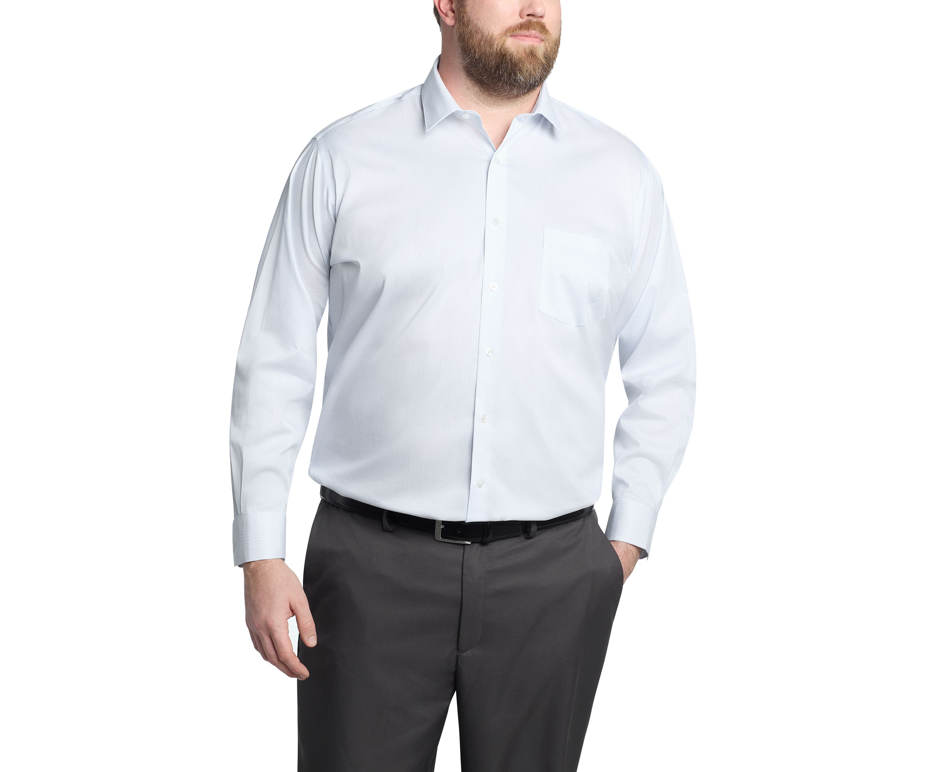 Mens Big Ultra Wrinkle Free Dress Shirt