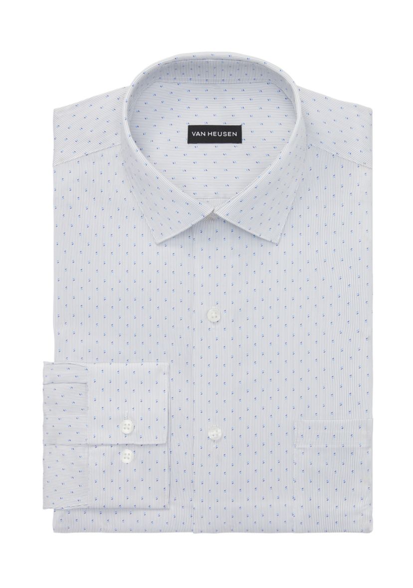 Mens Big Ultra Wrinkle Free Dress Shirt, Flex Collar