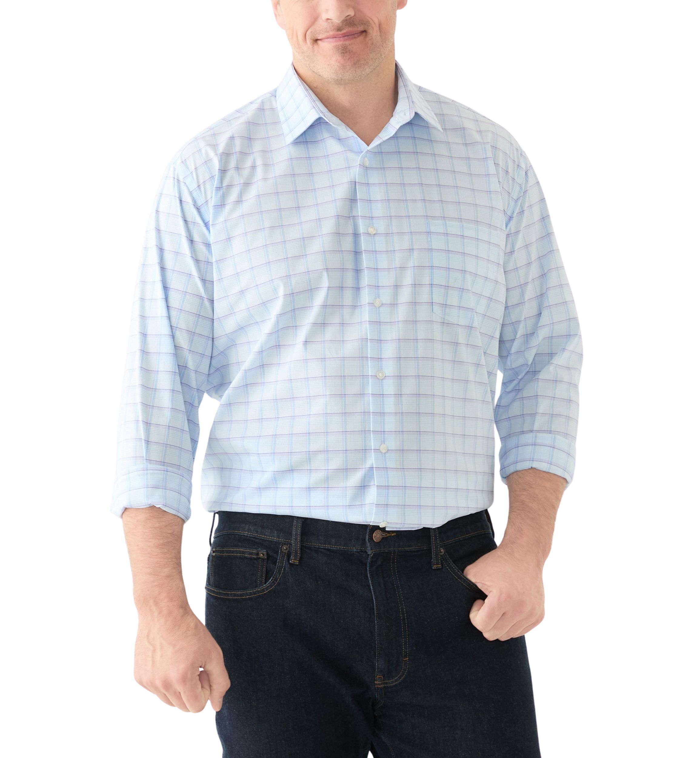 Mens Tall Ultra Wrinkle Free Dress Shirt