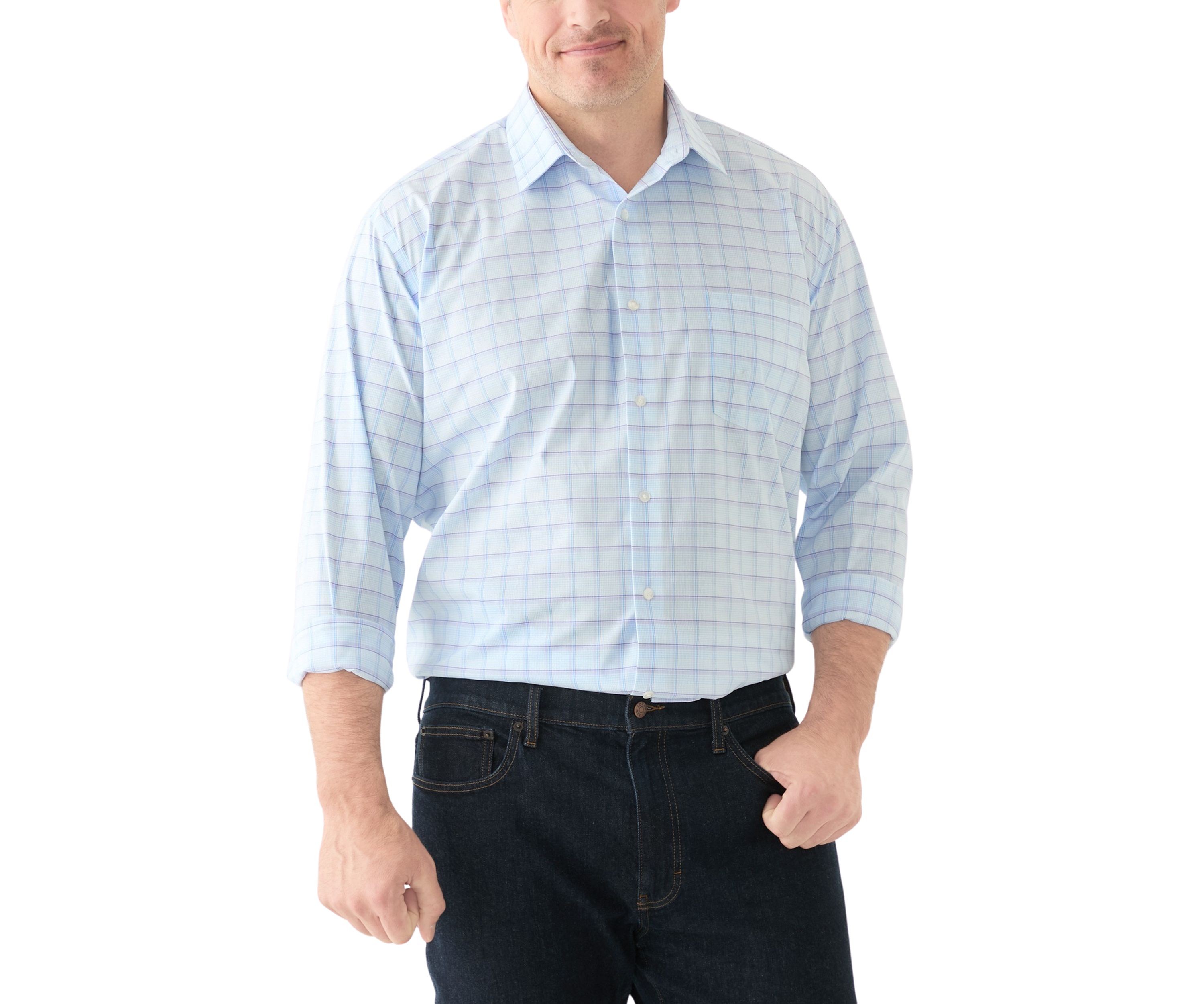 Mens Tall Ultra Wrinkle Free Dress Shirt