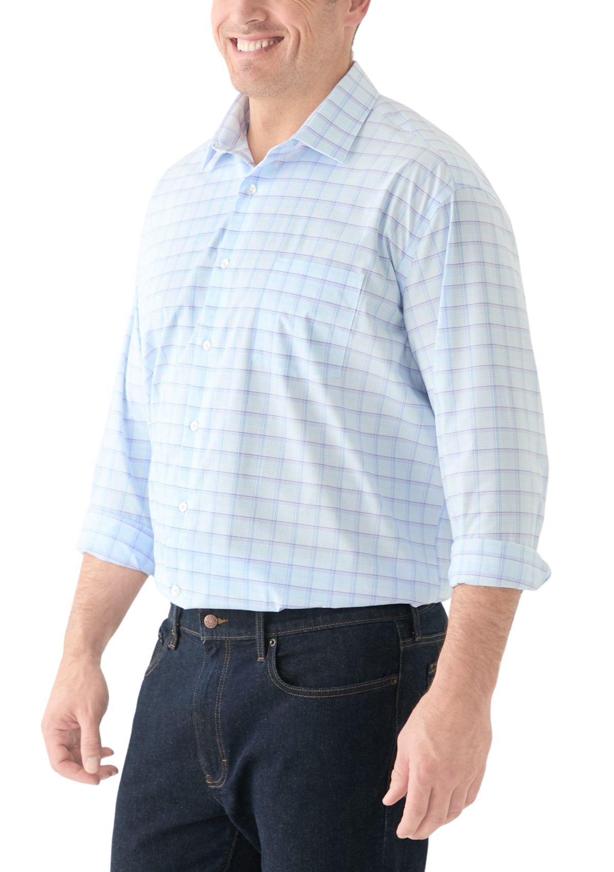 Mens Tall Ultra Wrinkle Free Dress Shirt