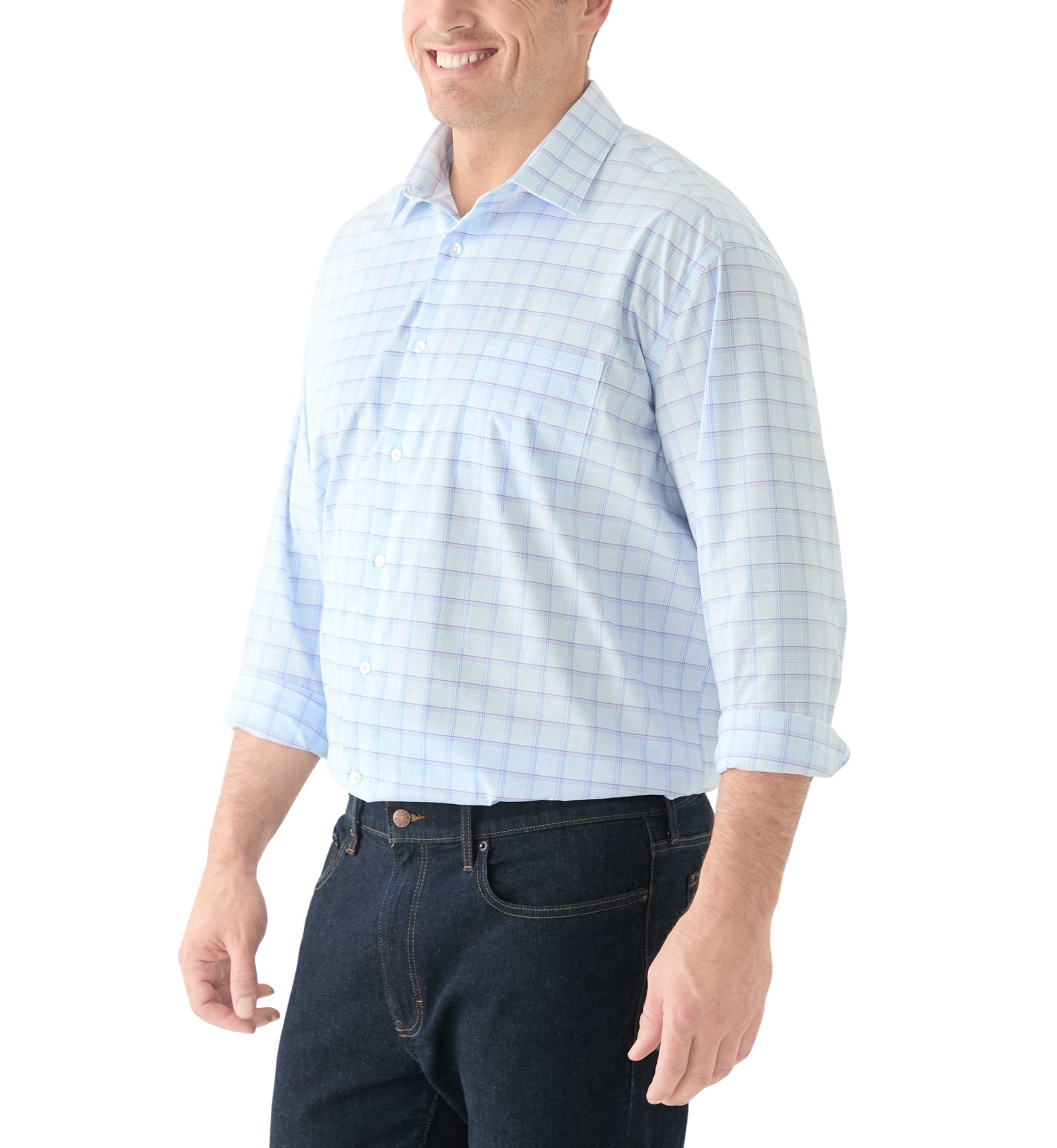 Mens Tall Ultra Wrinkle Free Dress Shirt
