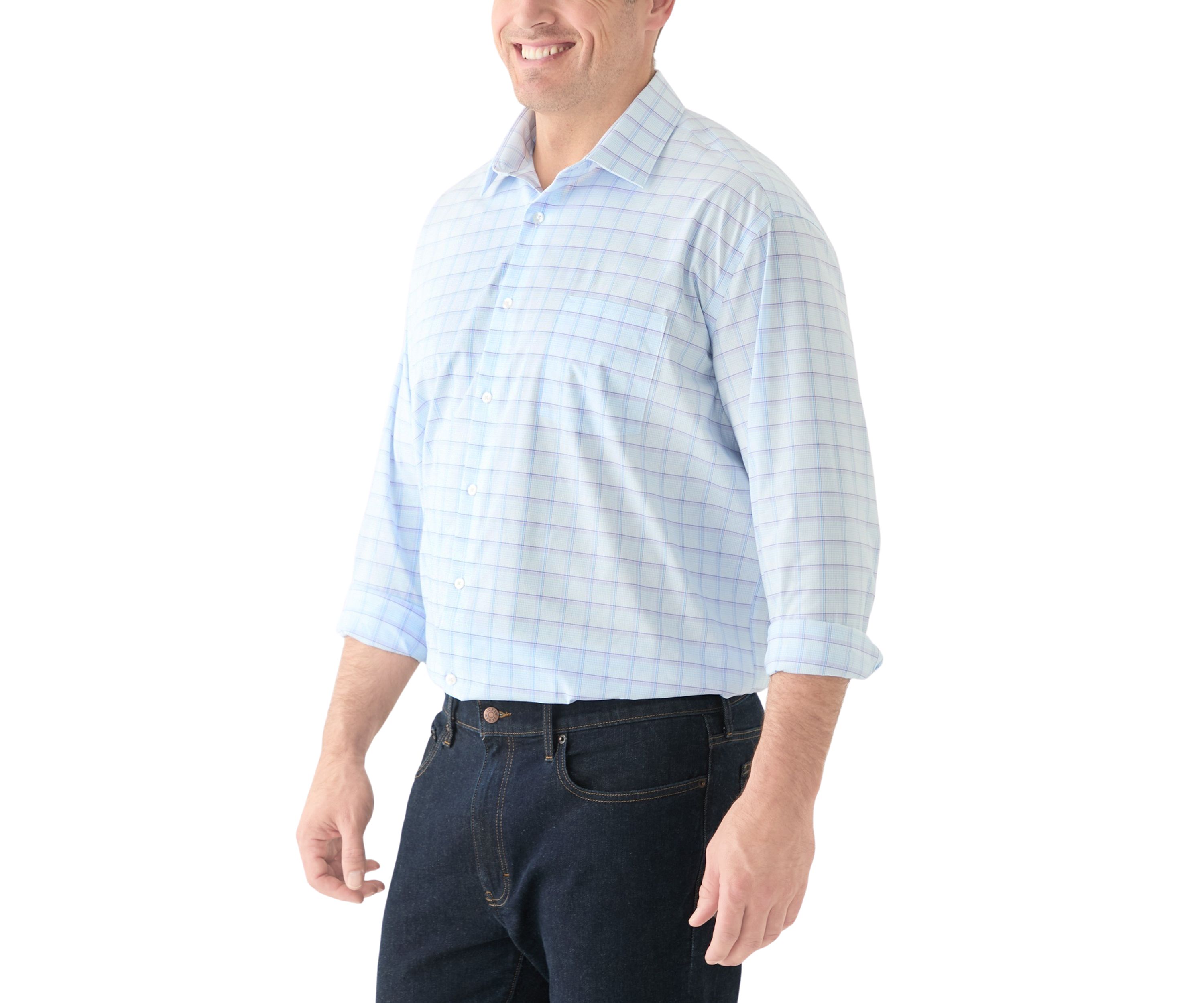 Mens Tall Ultra Wrinkle Free Dress Shirt