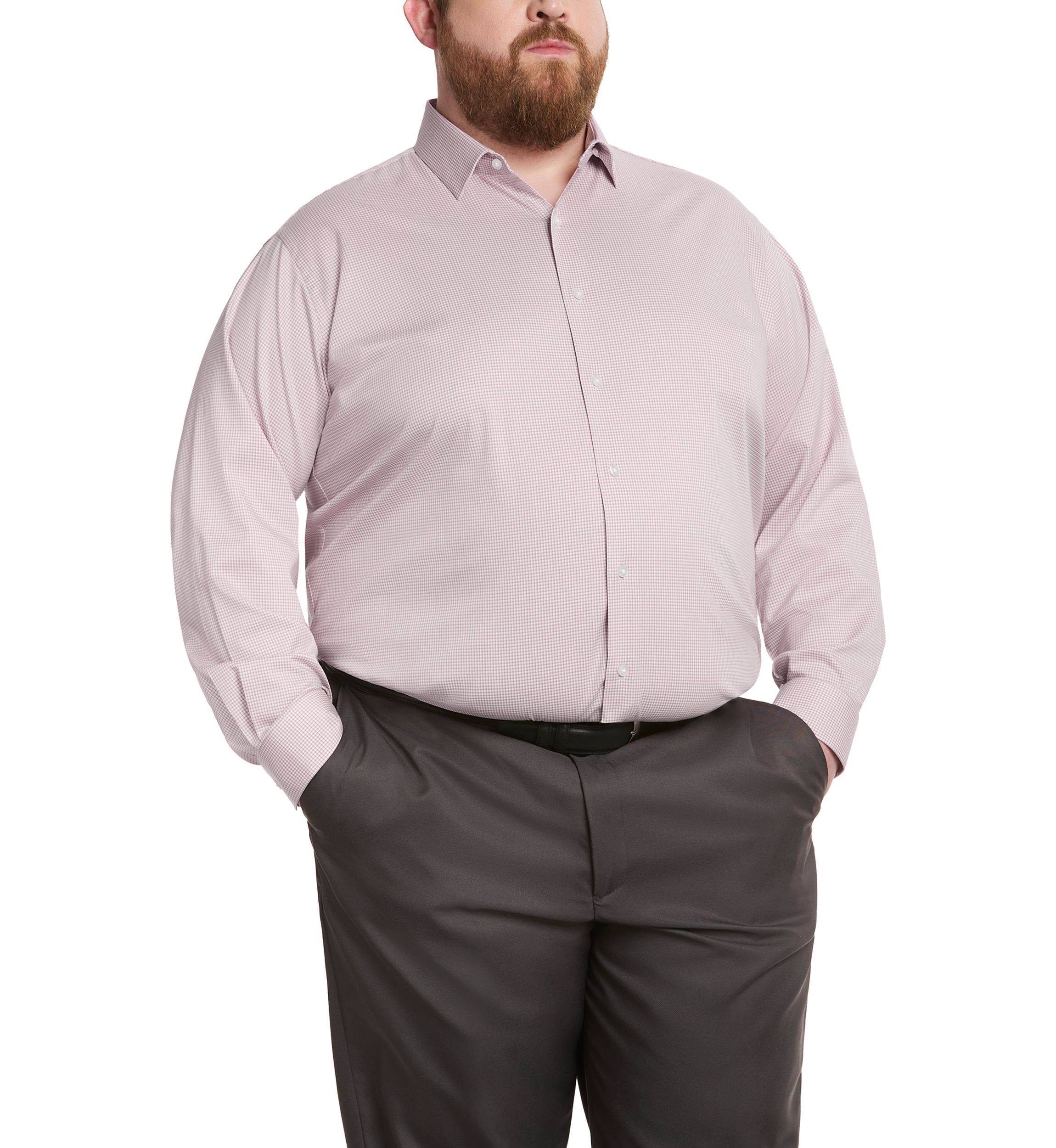 Mens Big Comfort Performance Dress Shirt