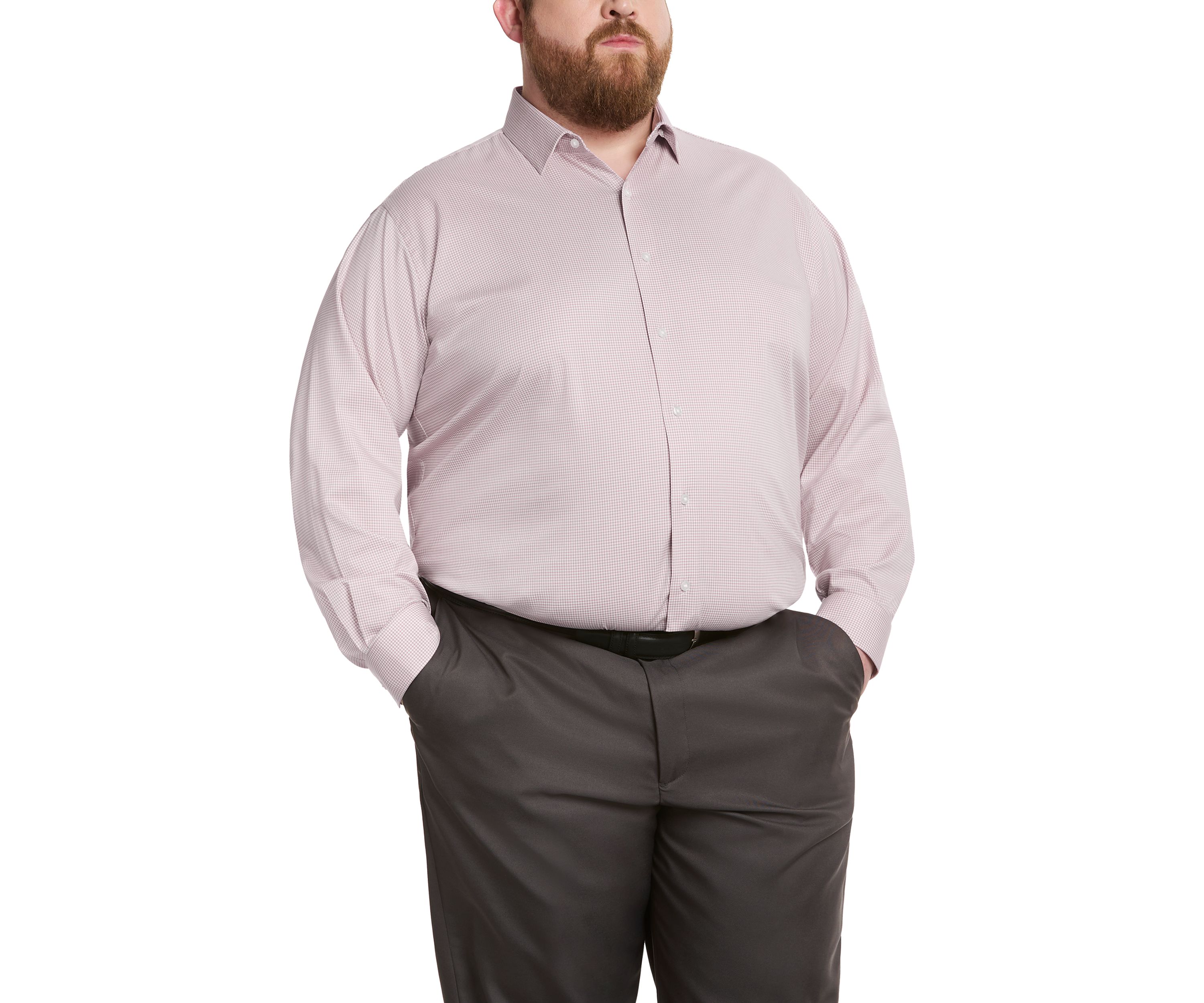 Mens Big Comfort Performance Dress Shirt