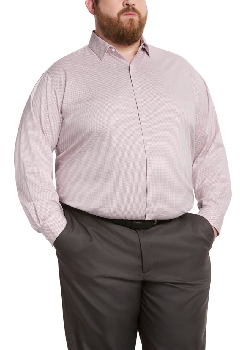 Mens Big Comfort Performance Dress Shirt