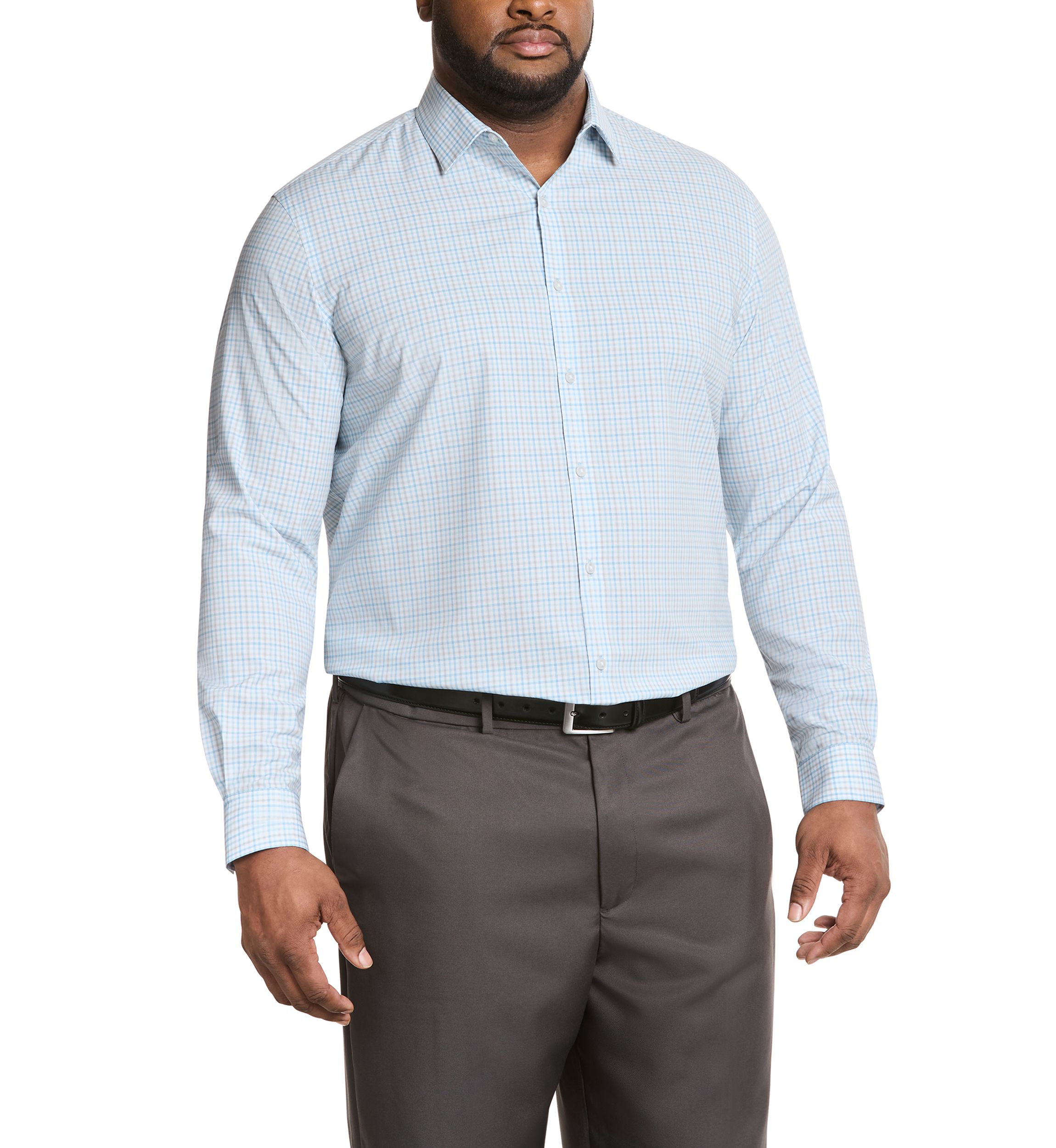 Mens Tall Comfort Performance Dress Shirt
