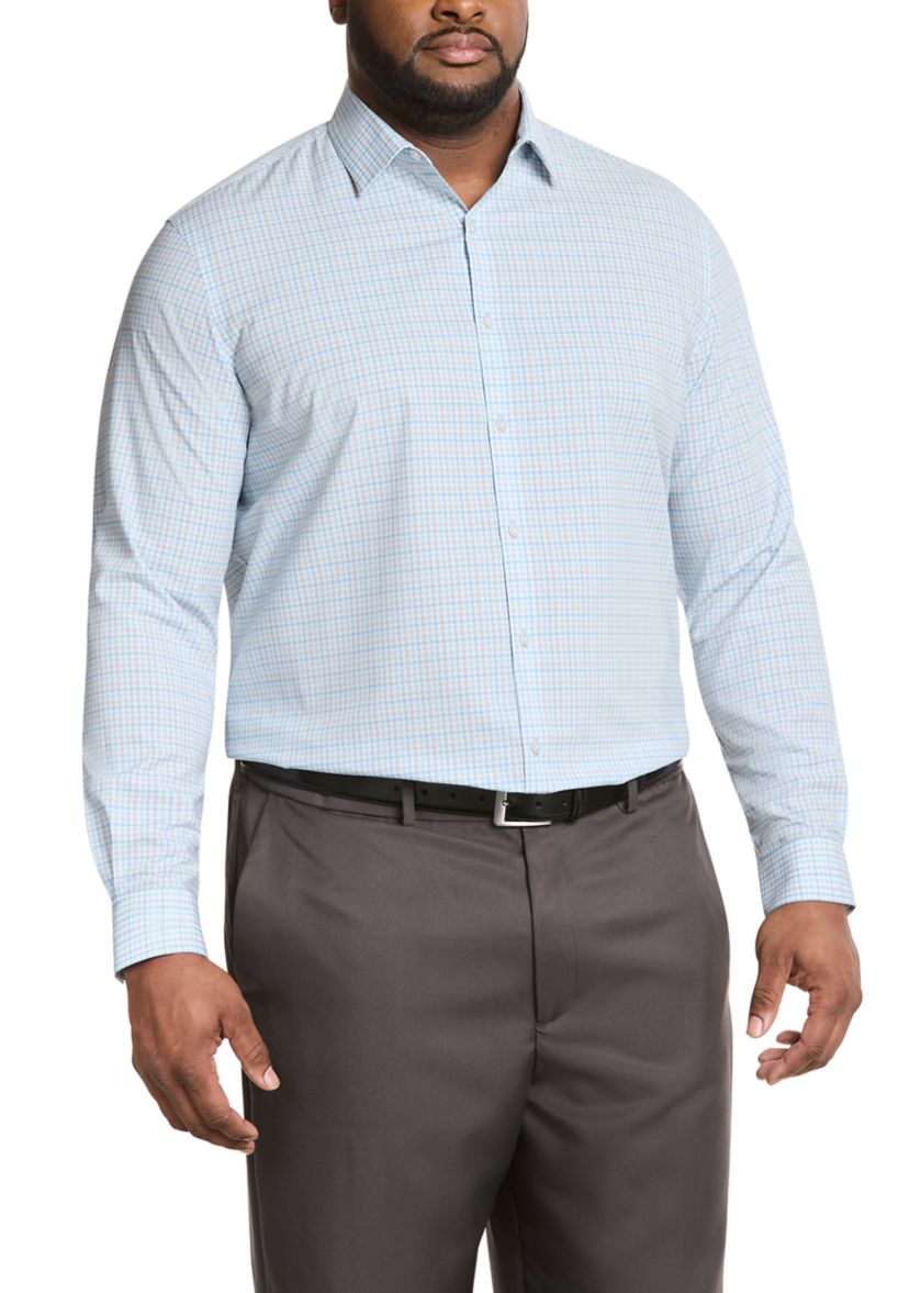 Mens Tall Comfort Performance Dress Shirt
