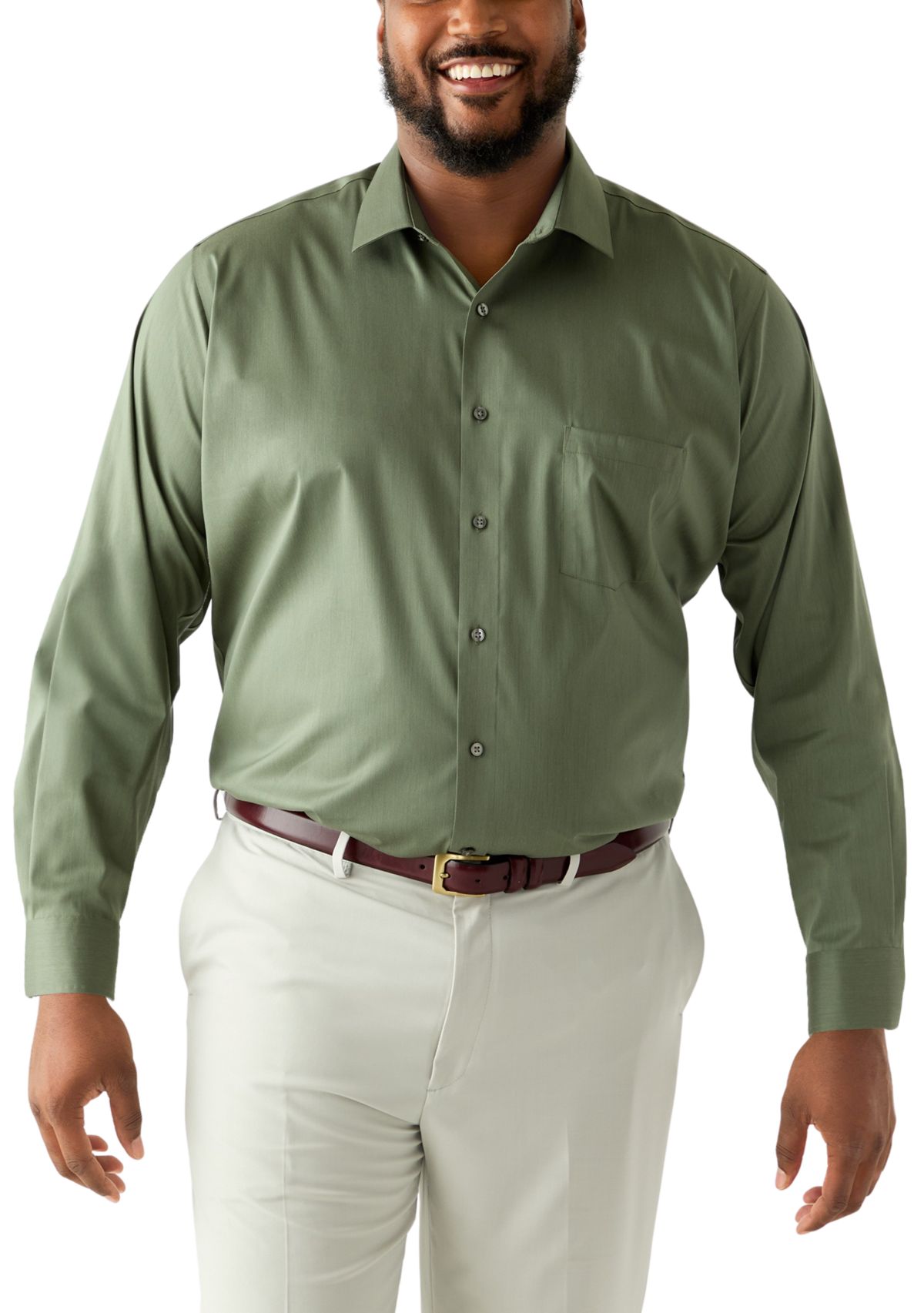 Big & Tall Ultra Wrinkle-Free Flex Collar Dress Shirt
