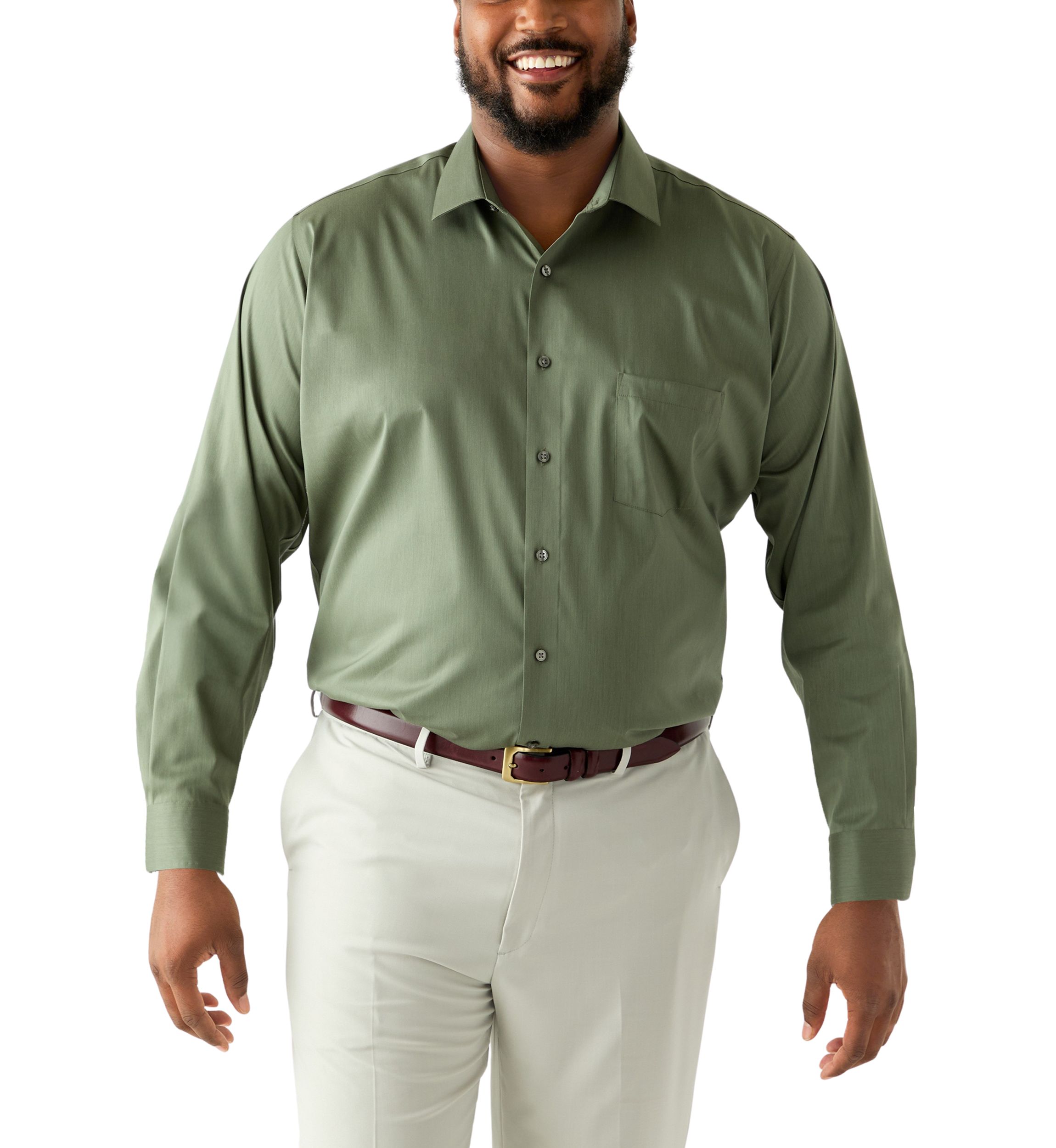 Big & Tall Ultra Wrinkle-Free Flex Collar Dress Shirt