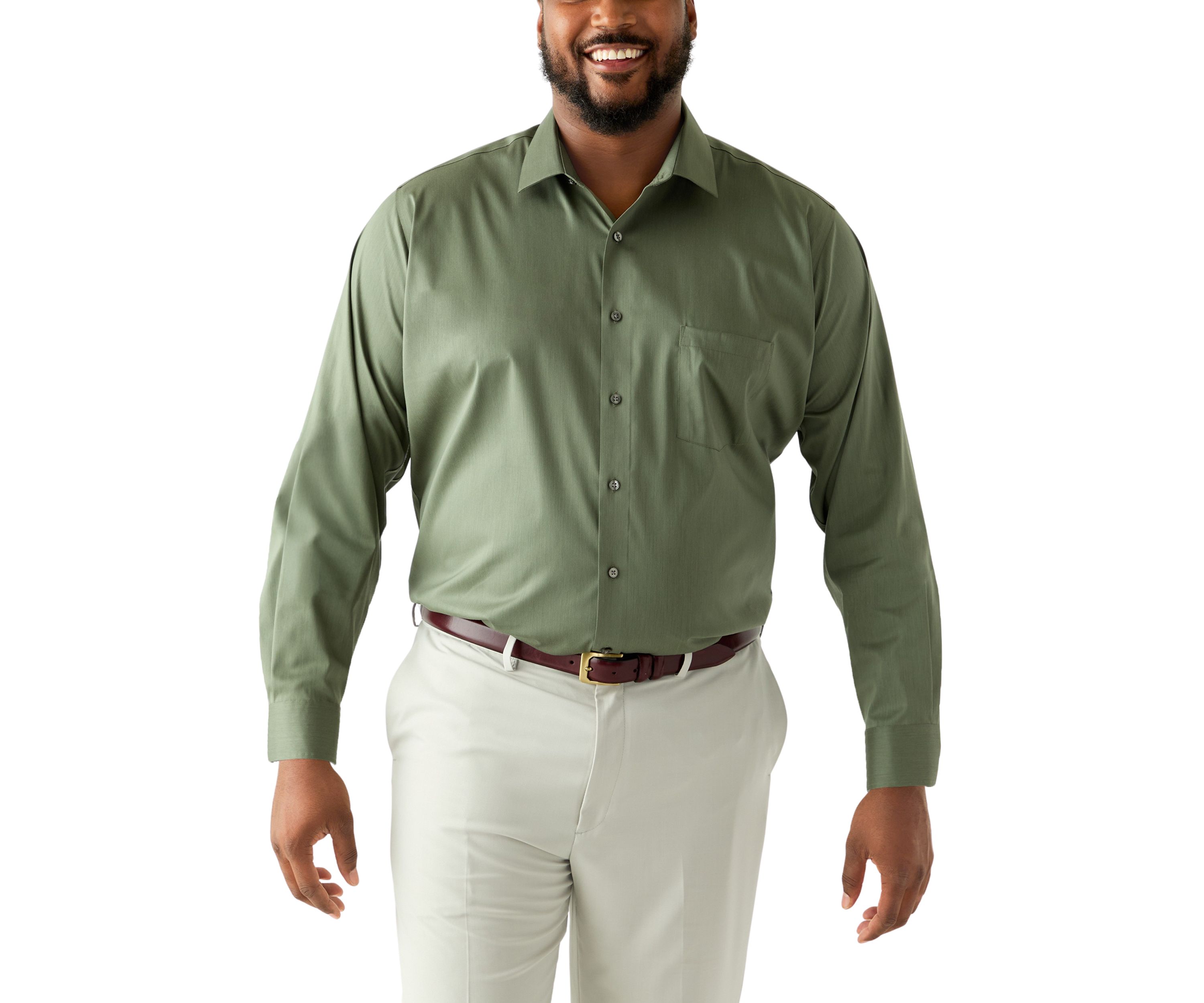 Big & Tall Ultra Wrinkle-Free Flex Collar Dress Shirt