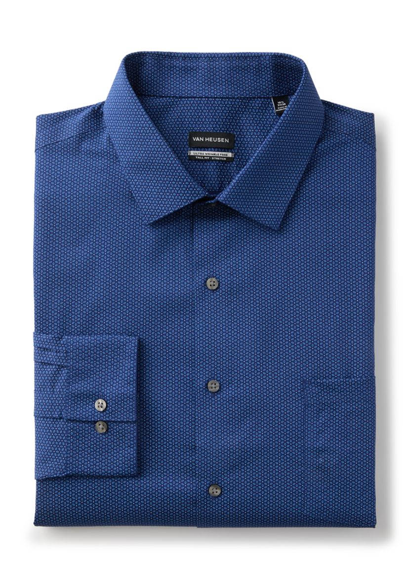 Mens Big Long Sleeve Button Down Shirt 