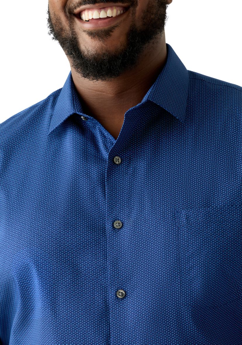 Mens Big Long Sleeve Button Down Shirt 