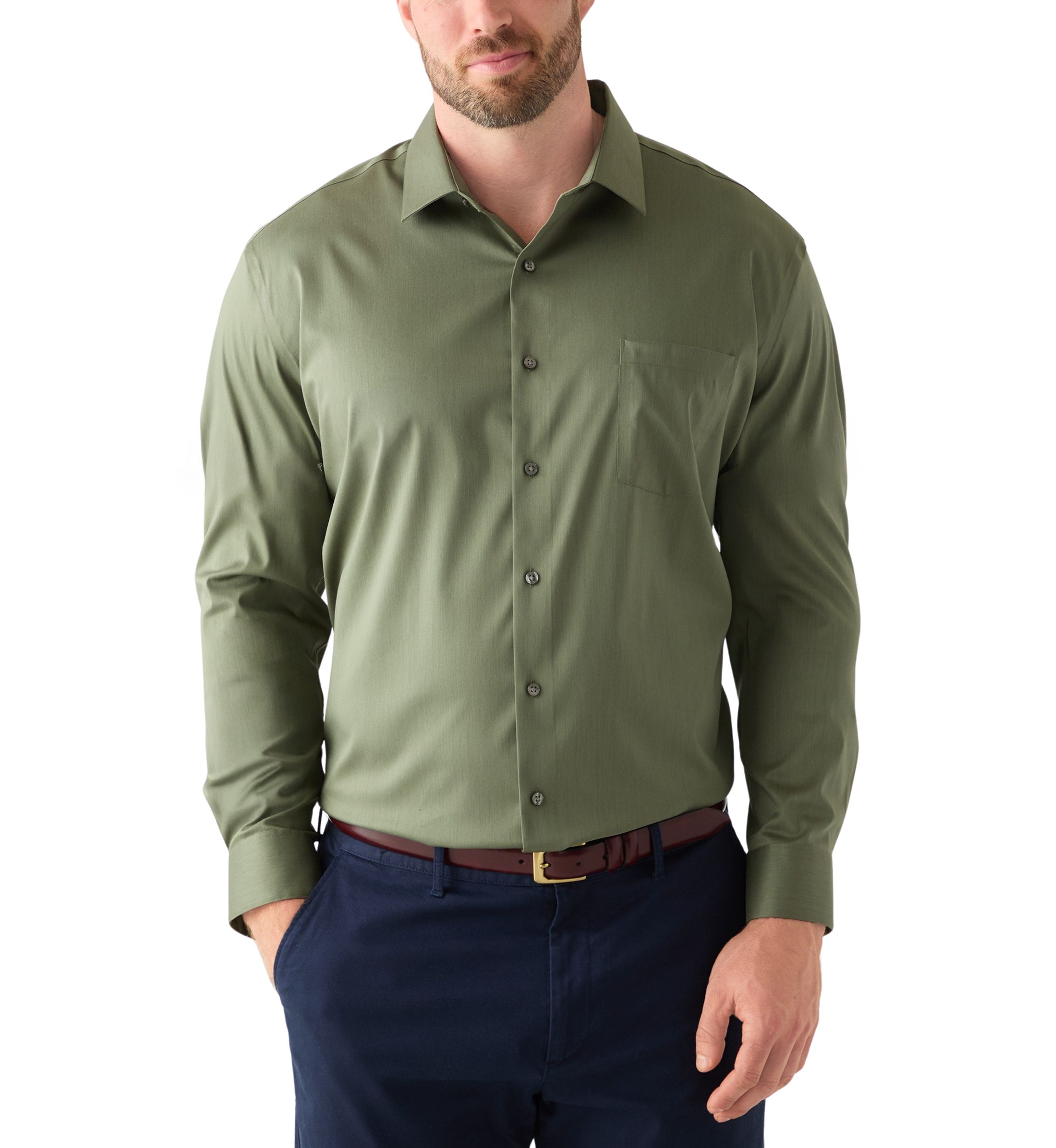 Big & Tall Ultra Wrinkle Free Flex Collar Dress Shirt