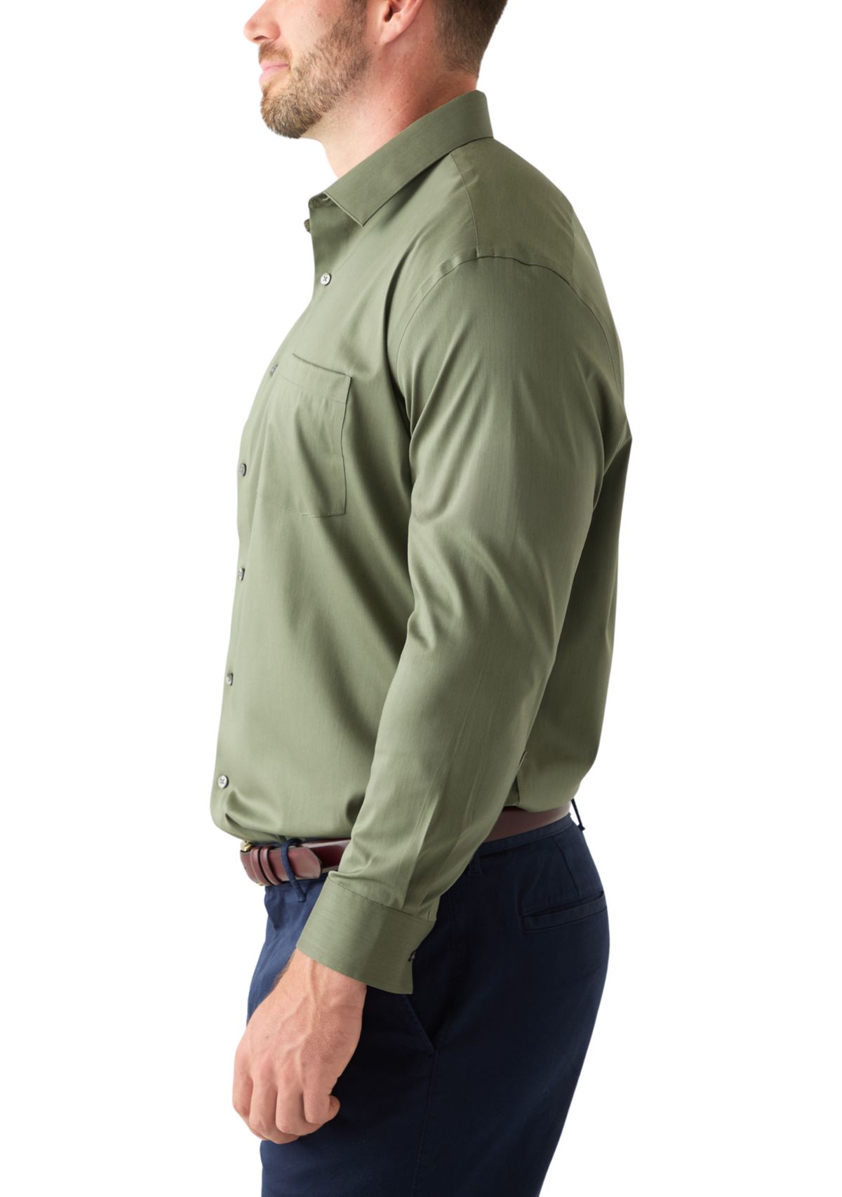 Big & Tall Ultra Wrinkle Free Flex Collar Dress Shirt