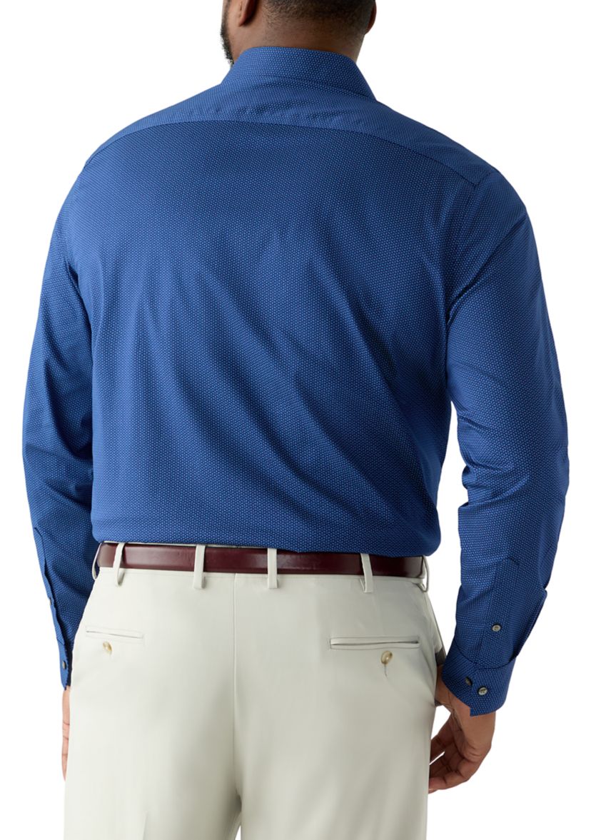 Big & Tall Wrinkle Free Printed Dress Shirt