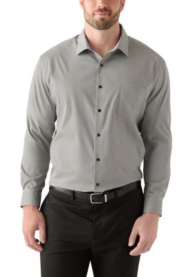 Van Heusen Men's Big & Tall Long Sleeve Button Down Shirt, Black, 19 37/38