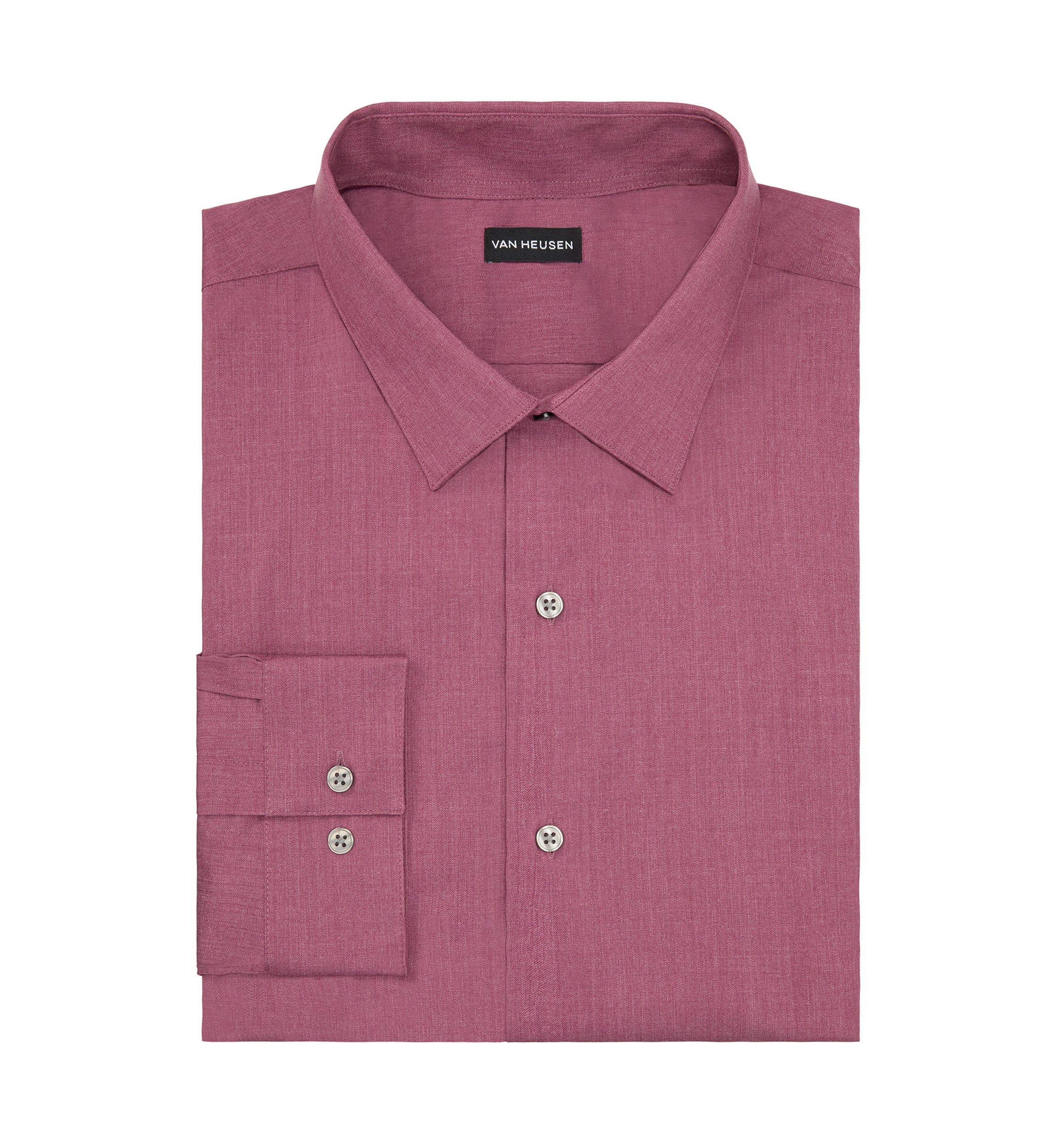 slim fit dress slacks Cronbie Long Sleeve Stain Shield Shirt Herringbone Print