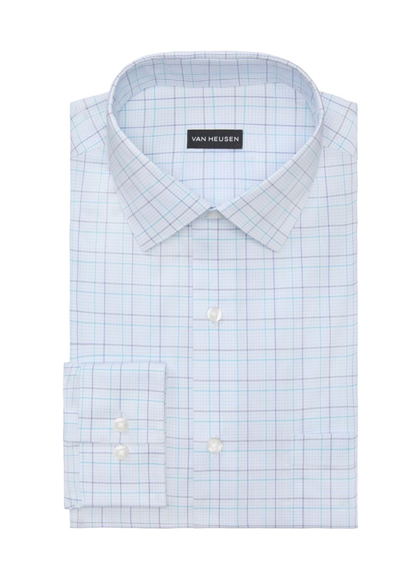 van heusen wrinkle free dress shirts Men's Van Heusen Ultra Wrinkle-Free Regular-Fit Dress Shirt, Size: Large-32/33, Blue Frost