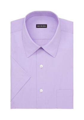 Van Heusen Men's Short Sleeve Poplin Dress Shirt, 18.5