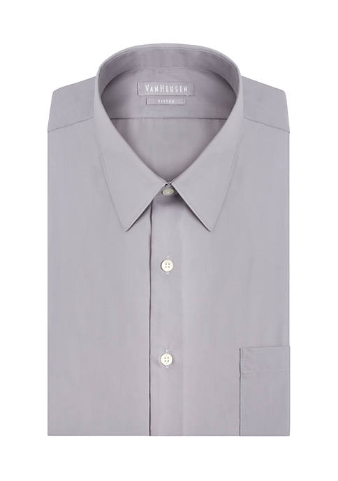 Fitted Poplin Solid Shirt