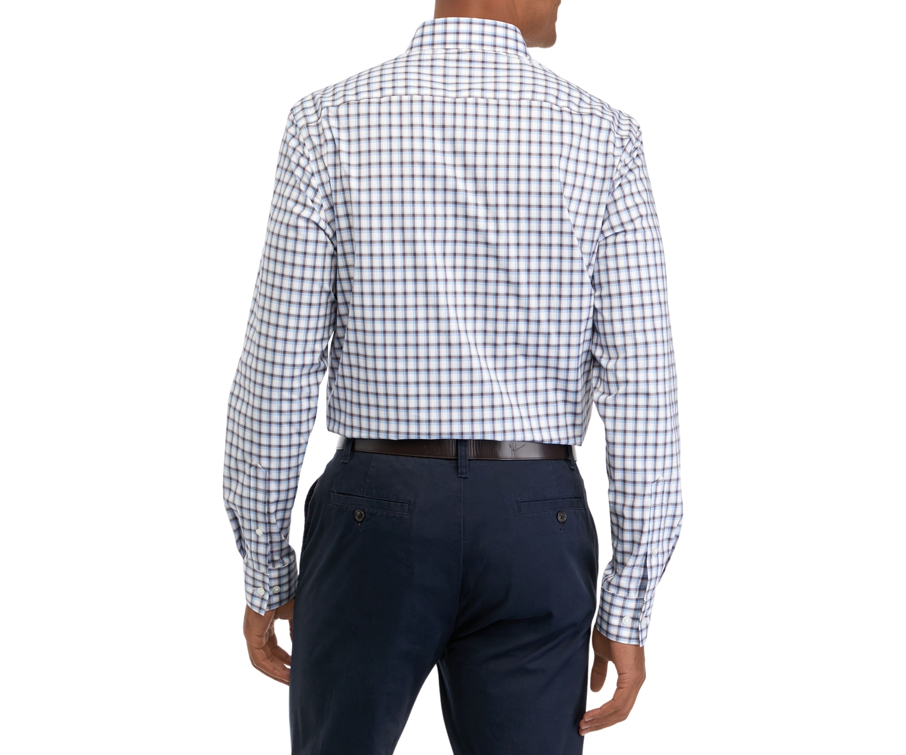 Mens Flex Plaid Button Down Shirt