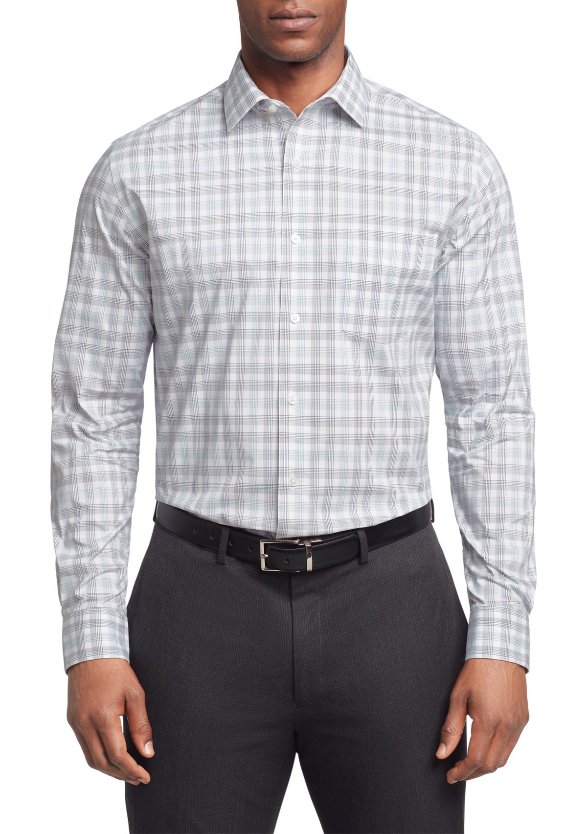  Mens Ultra Wrinkle Free Stretch Collar Shirt
