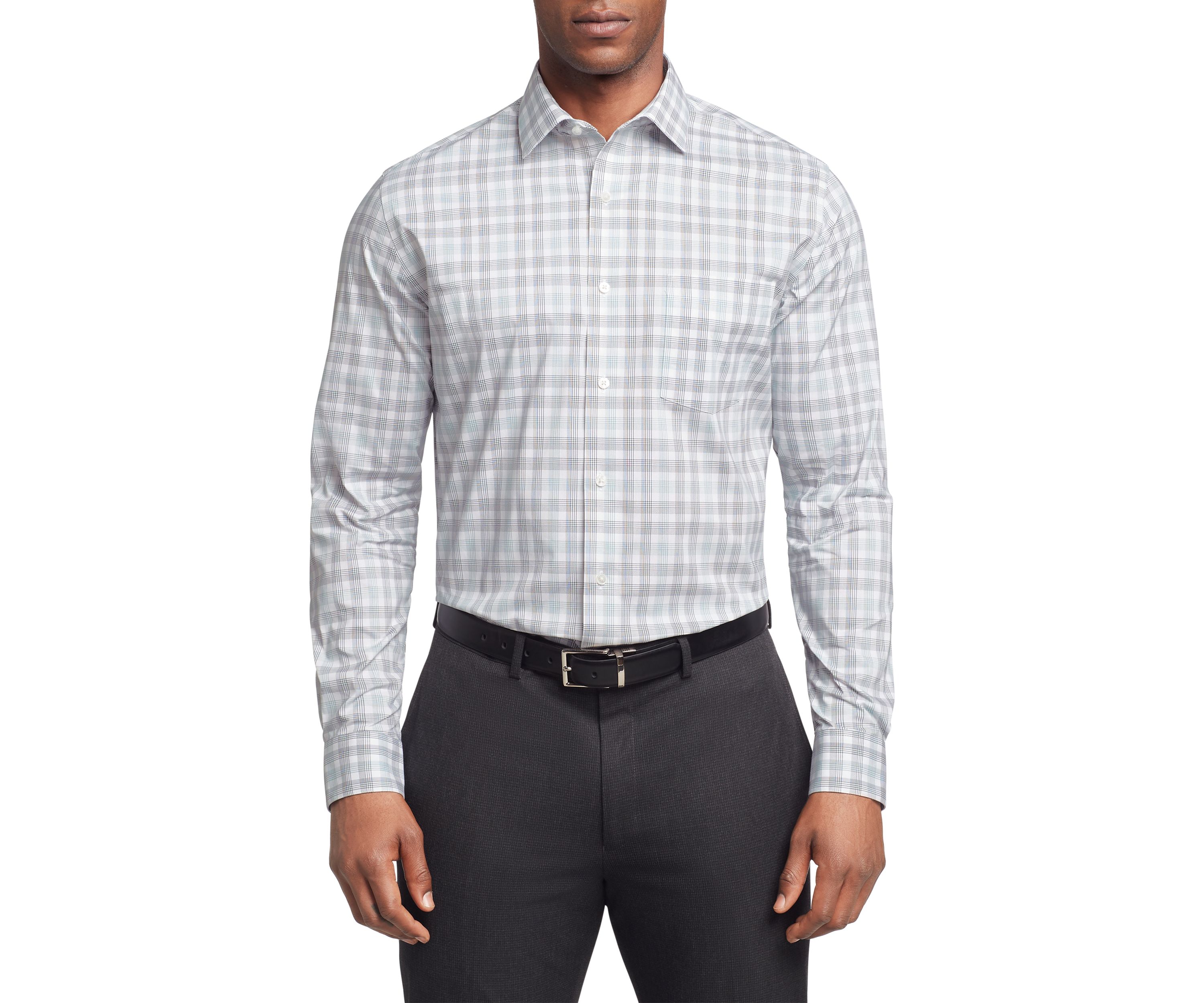  Mens Ultra Wrinkle Free Stretch Collar Shirt