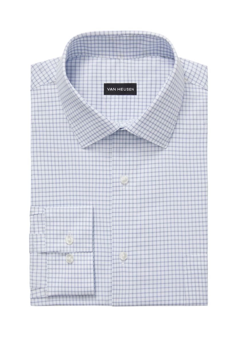 Mens Regular Fit Ultra Wrinkle Free Flex Collar Dress Shirt