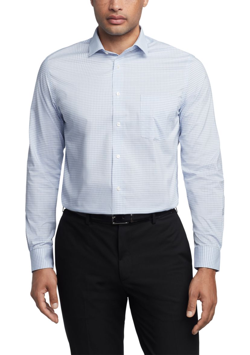 Mens Regular Fit Ultra Wrinkle Free Flex Collar Dress Shirt