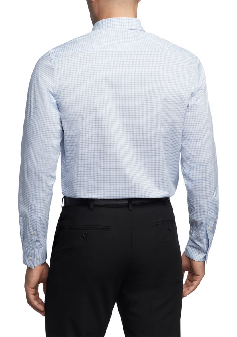 Mens Regular Fit Ultra Wrinkle Free Flex Collar Dress Shirt