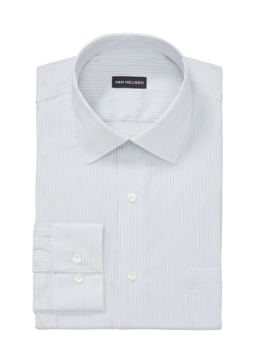 Mens Regular Fit Ultra Wrinkle Free Flex Collar Dress Shirt