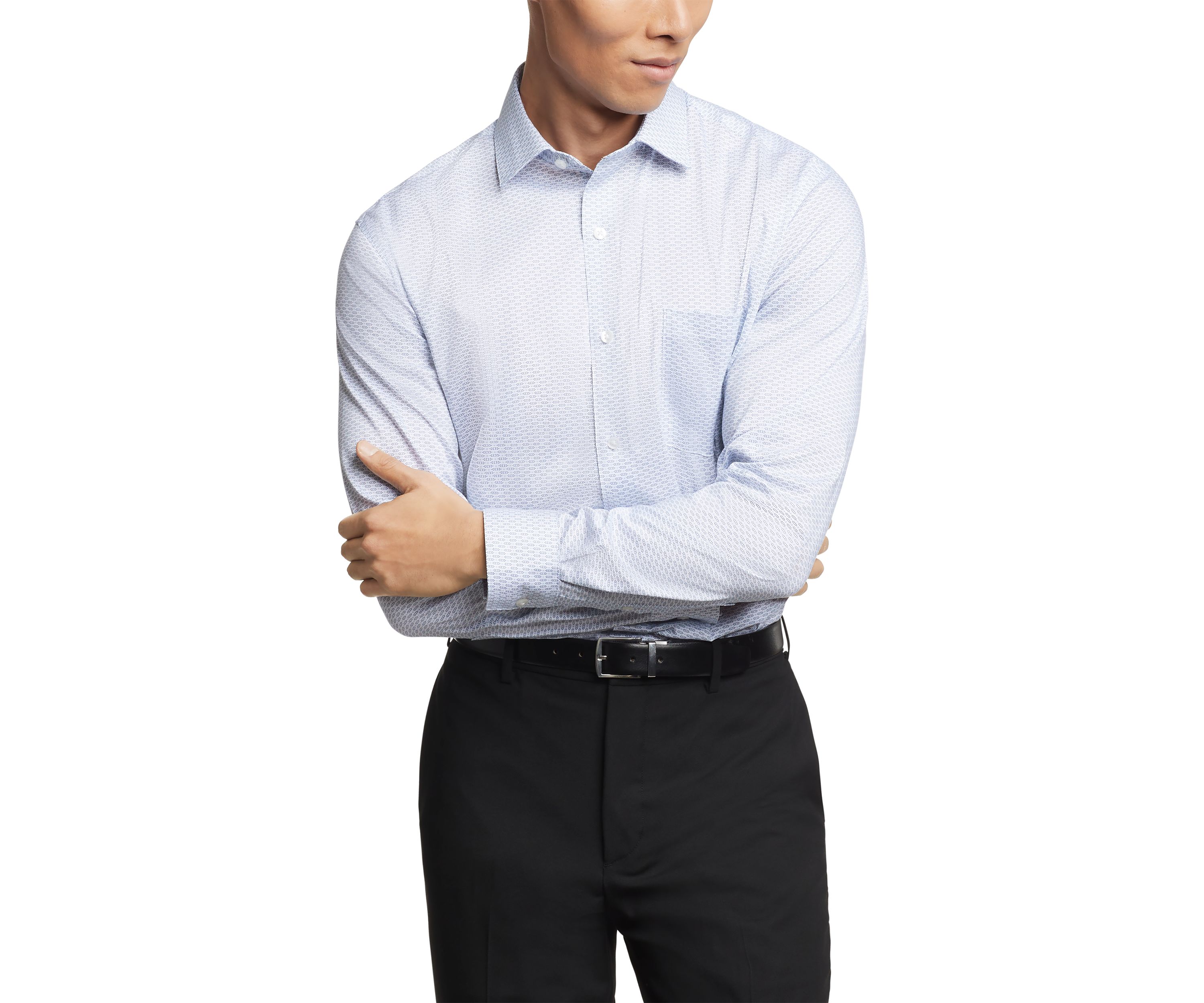  Mens Ultra Wrinkle Free Stretch Collar Shirt